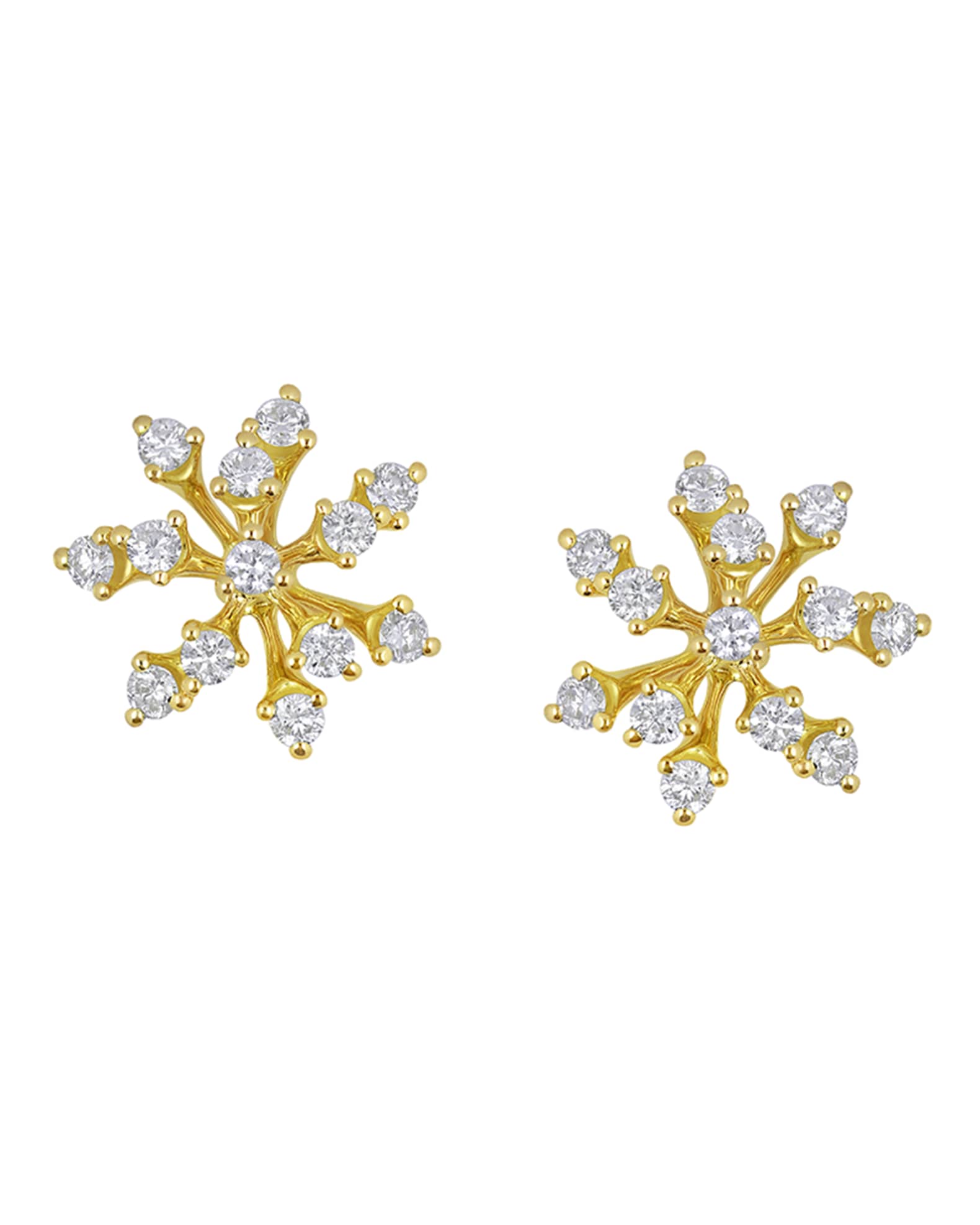 Luminus 18k Yellow Gold Multi-Diamond Stud Earrings 0