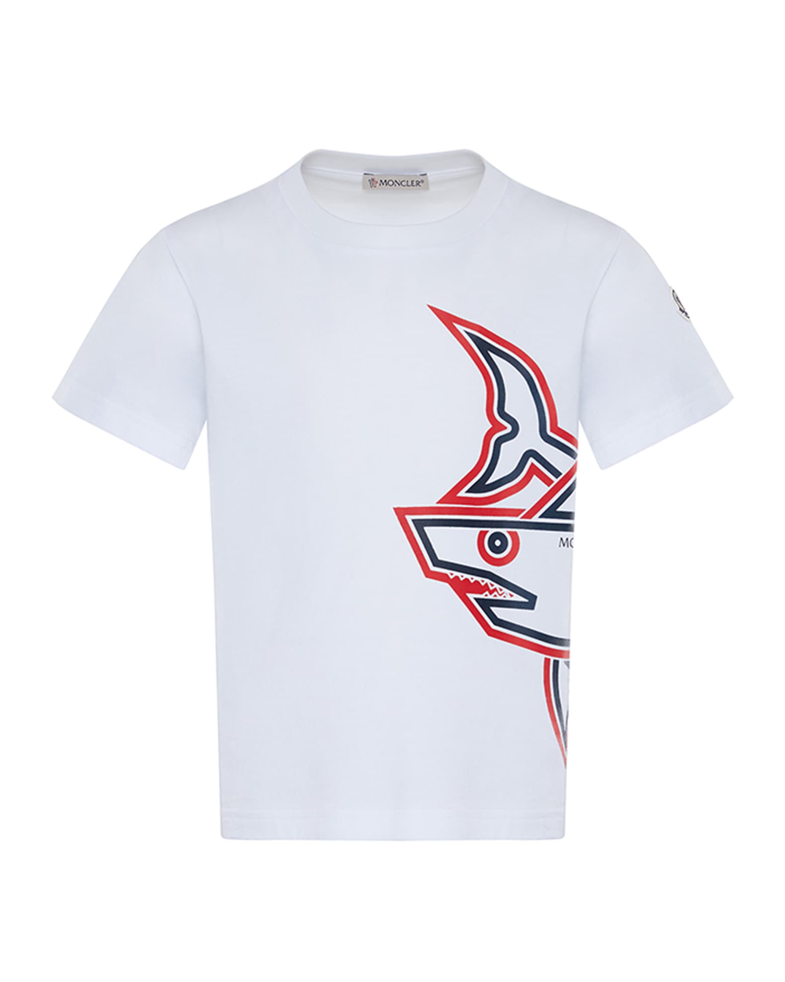 Boy's Shark-Print Logo Crewneck T-Shirt, Size 4-6 0