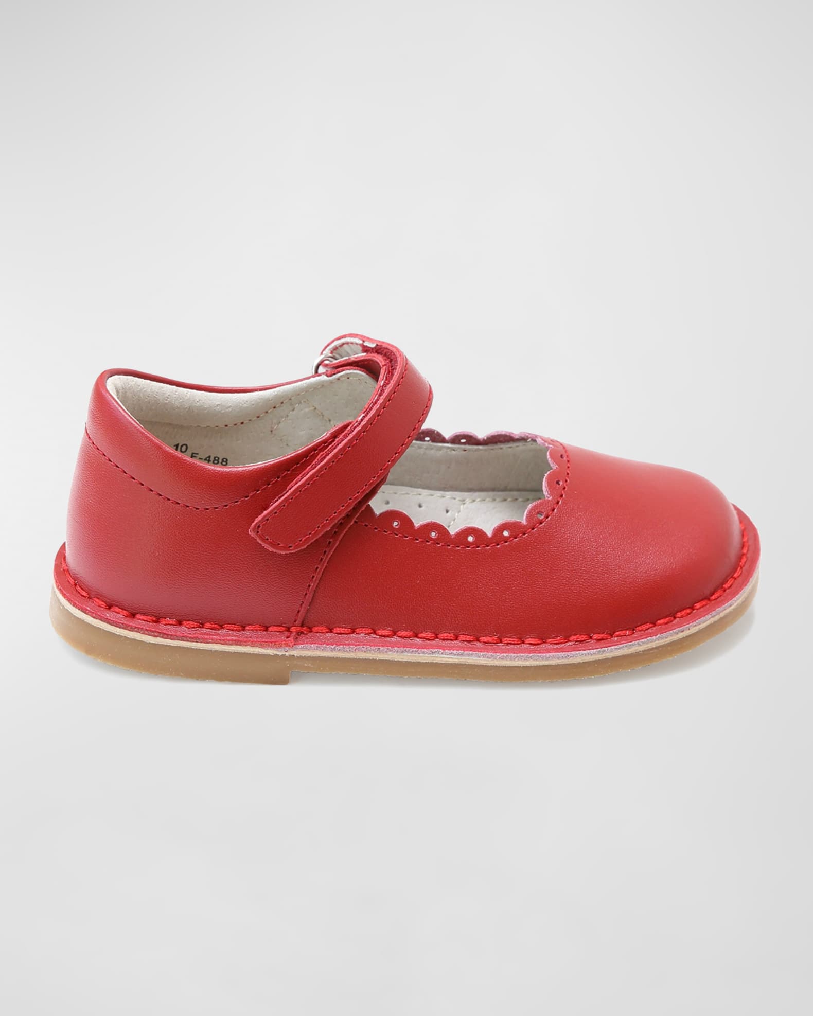 Girl's Caitlin Scalloped Grip-Strap Mary Jane Shoes, Baby/Toddlers 1