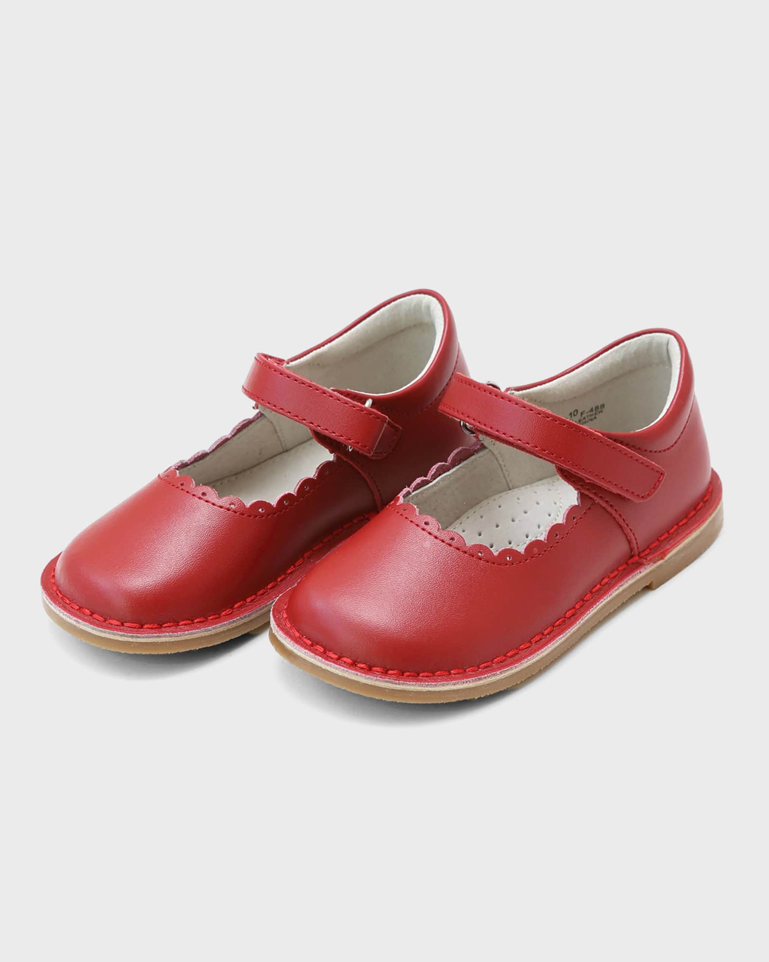 Girl's Caitlin Scalloped Grip-Strap Mary Jane Shoes, Baby/Toddlers 0