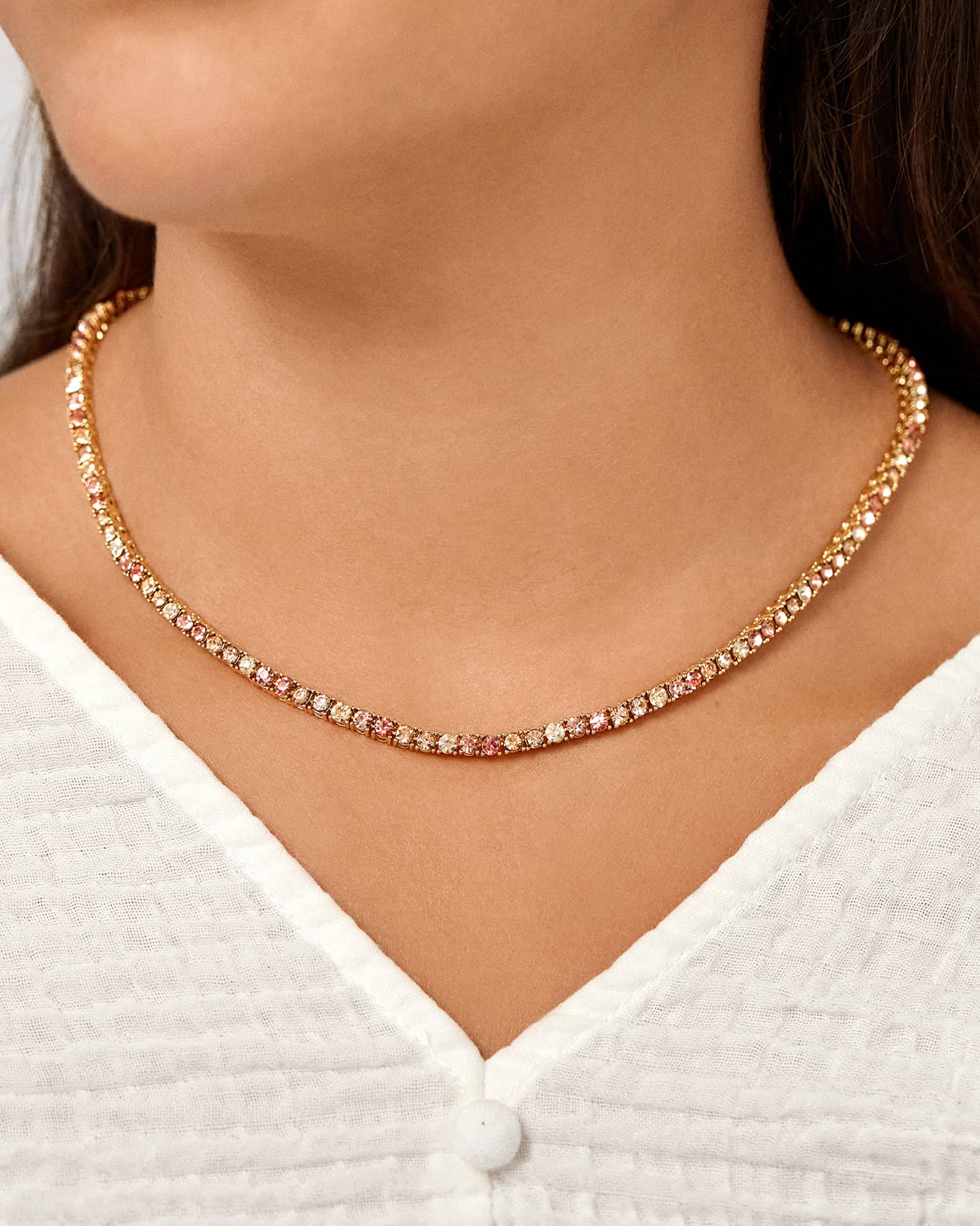 Baublebar bennett crystal tennis necklace Clearance