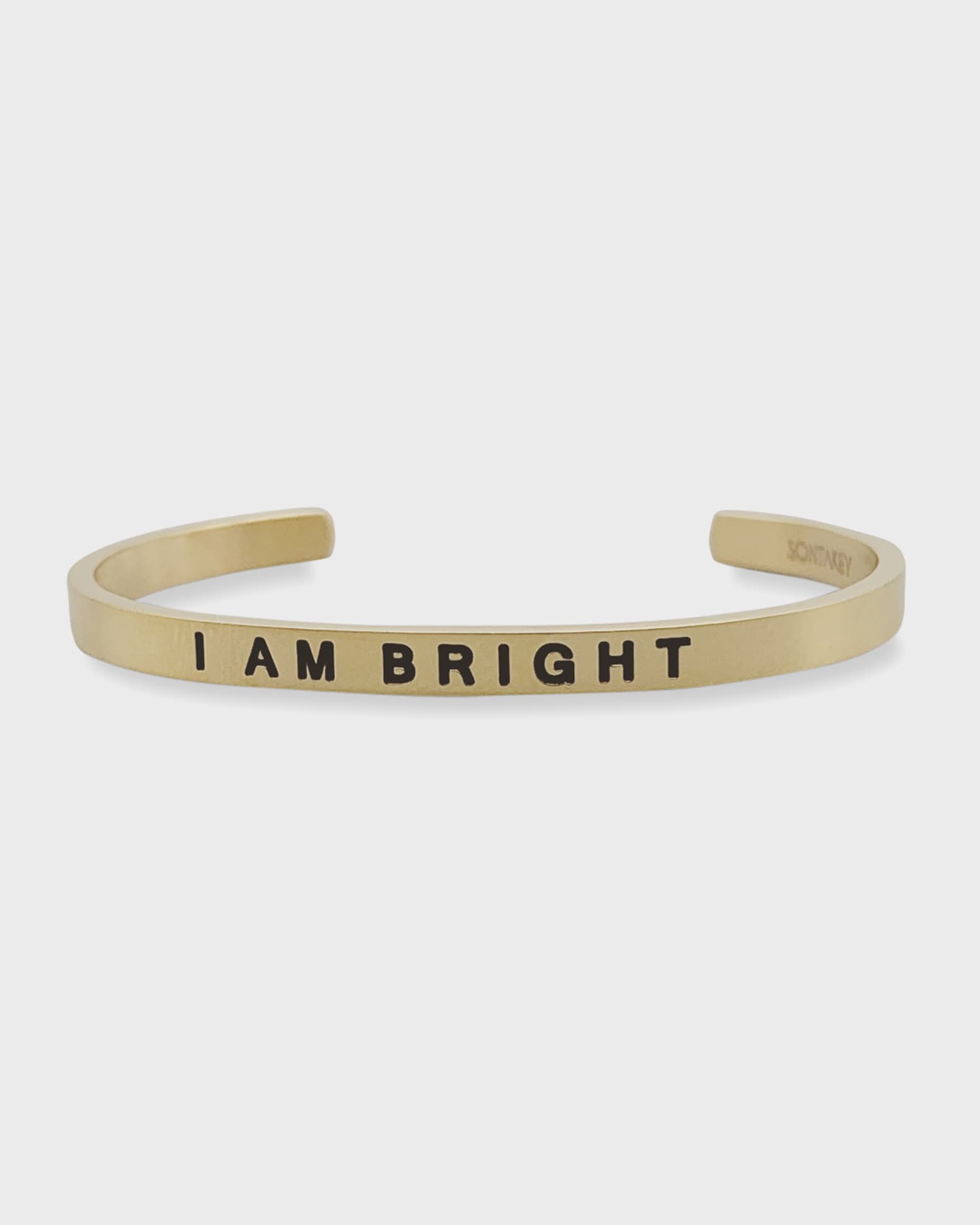 Sontakey Girl's I Am Bright Engraved Bangle Bracelet