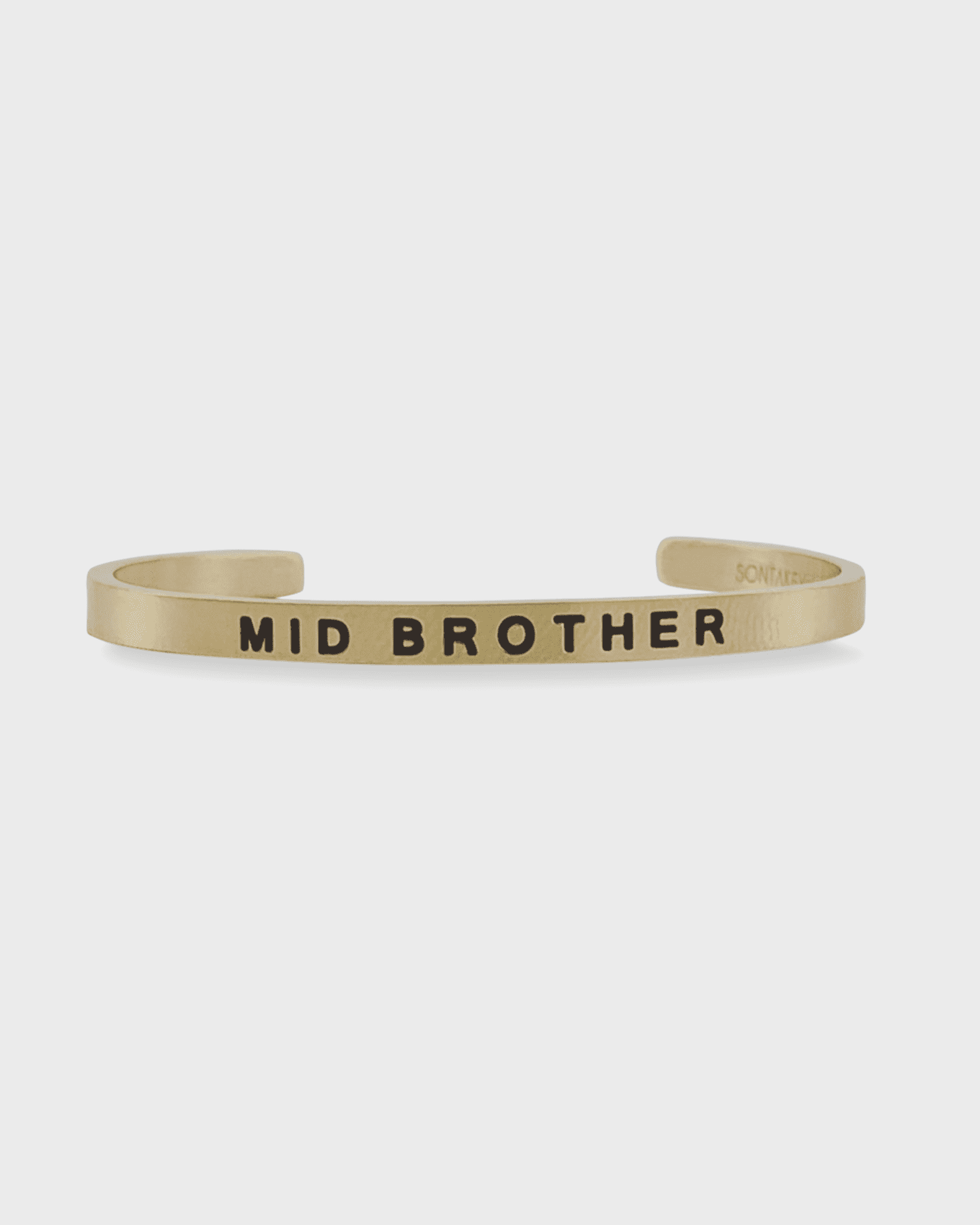 Sontakey Boy's Mid Brother Engraved Bangle Bracelet
