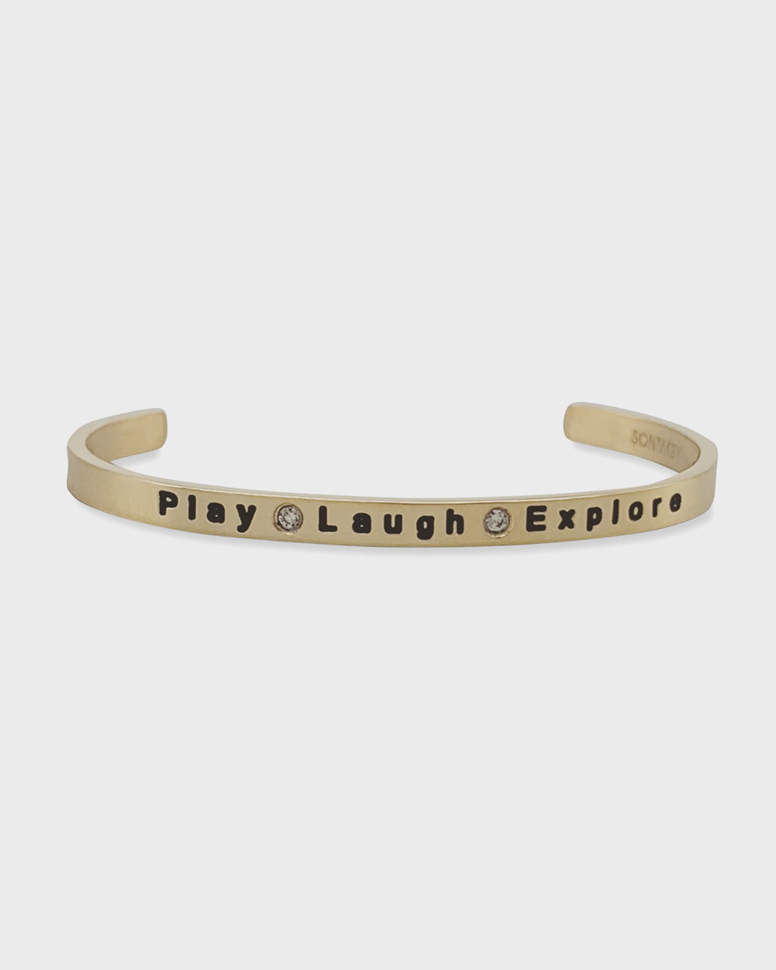 Sontakey Girl's Play Laugh Explore Engraved Bangle Bracelet