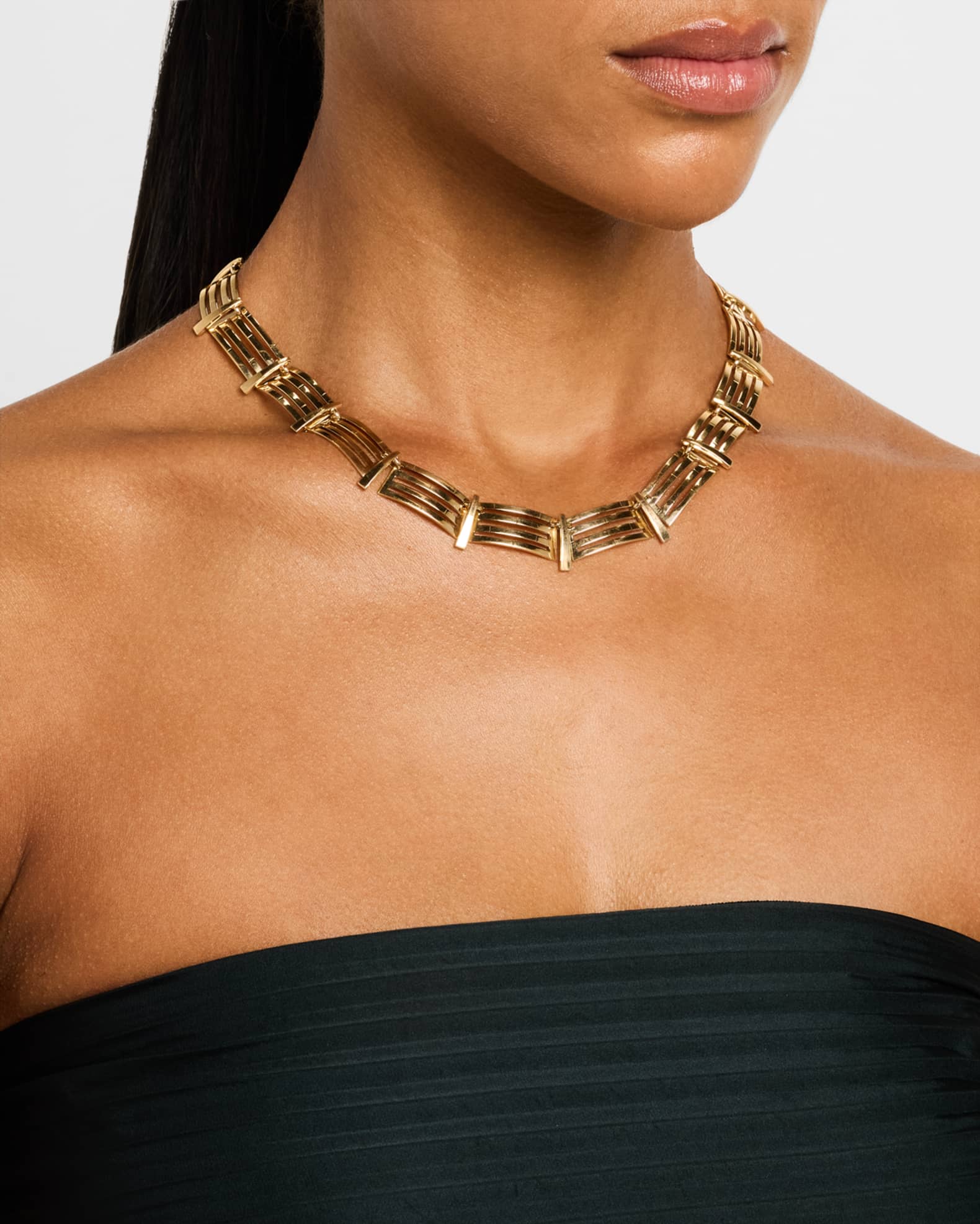 Estate Tiffany 14K Yellow Gold Link Necklace 1