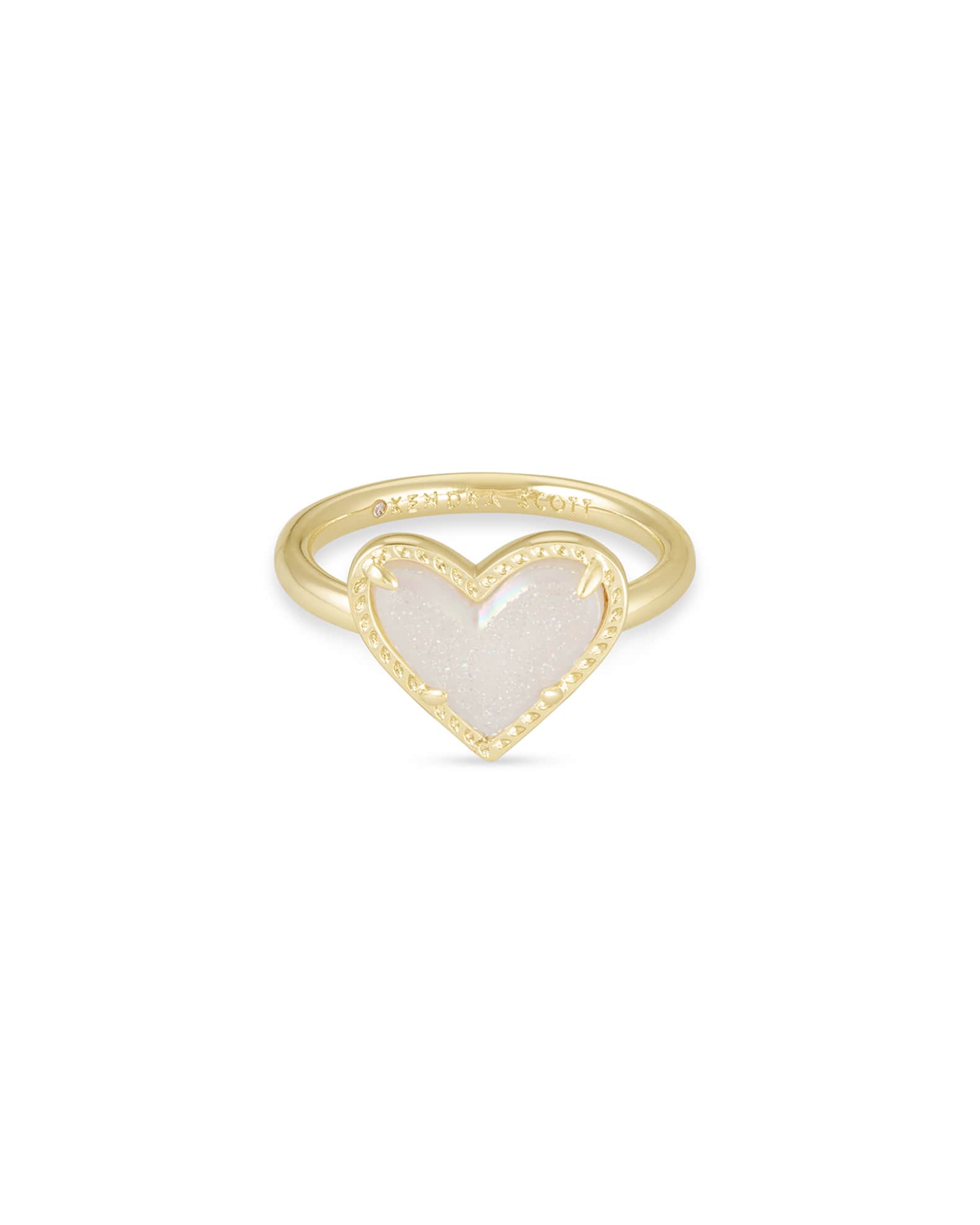 Ari Heart Band Ring, Size 6-8