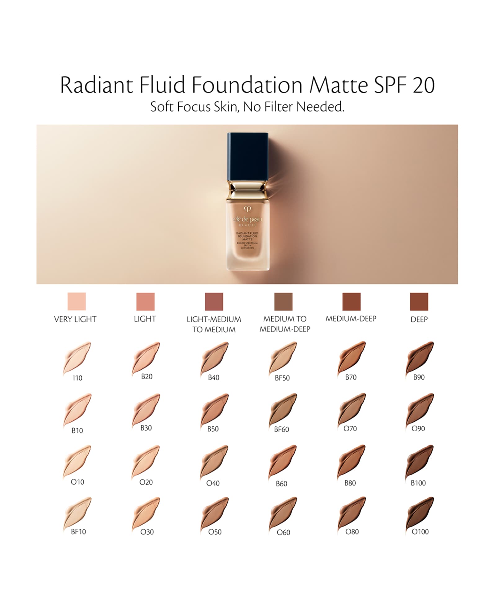 clé de peau Radiant Fluid Foundation マット Clé de Peau Beauté Radiant Fluid Foundation Matte - Everglow