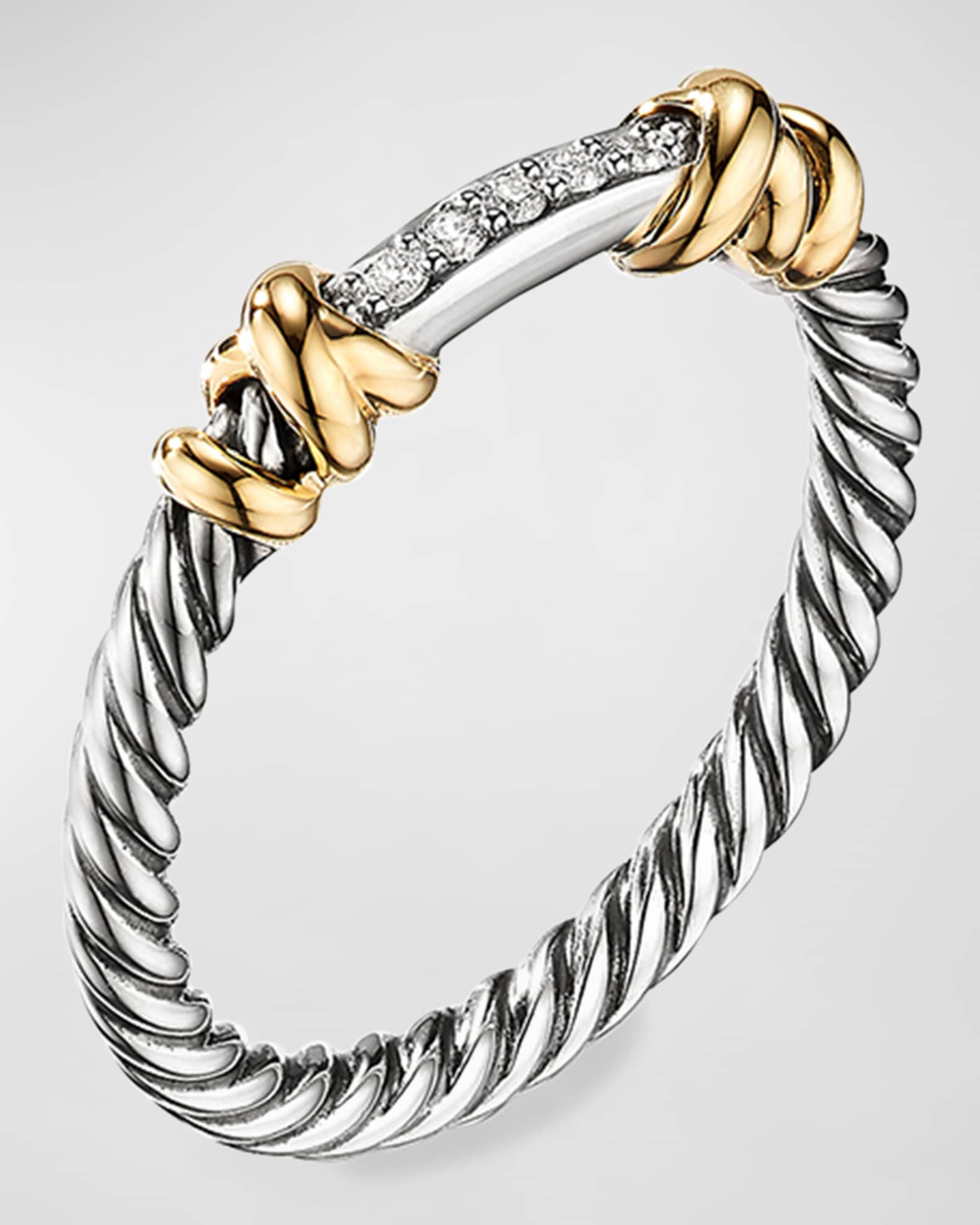 David Yurman Petite Helena Wrap Ring with Diamonds and 18K Gold in ...