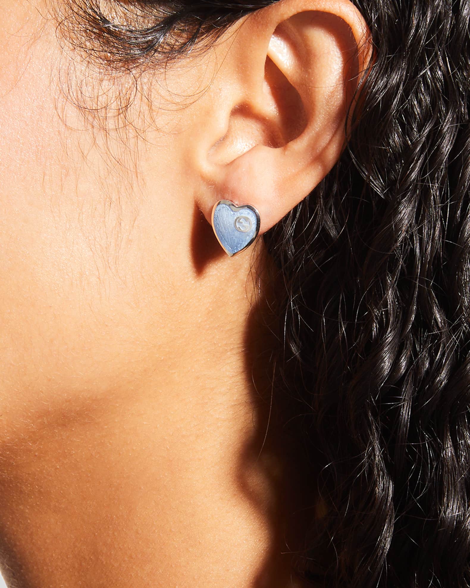 Enamel Heart Stud Earrings 1