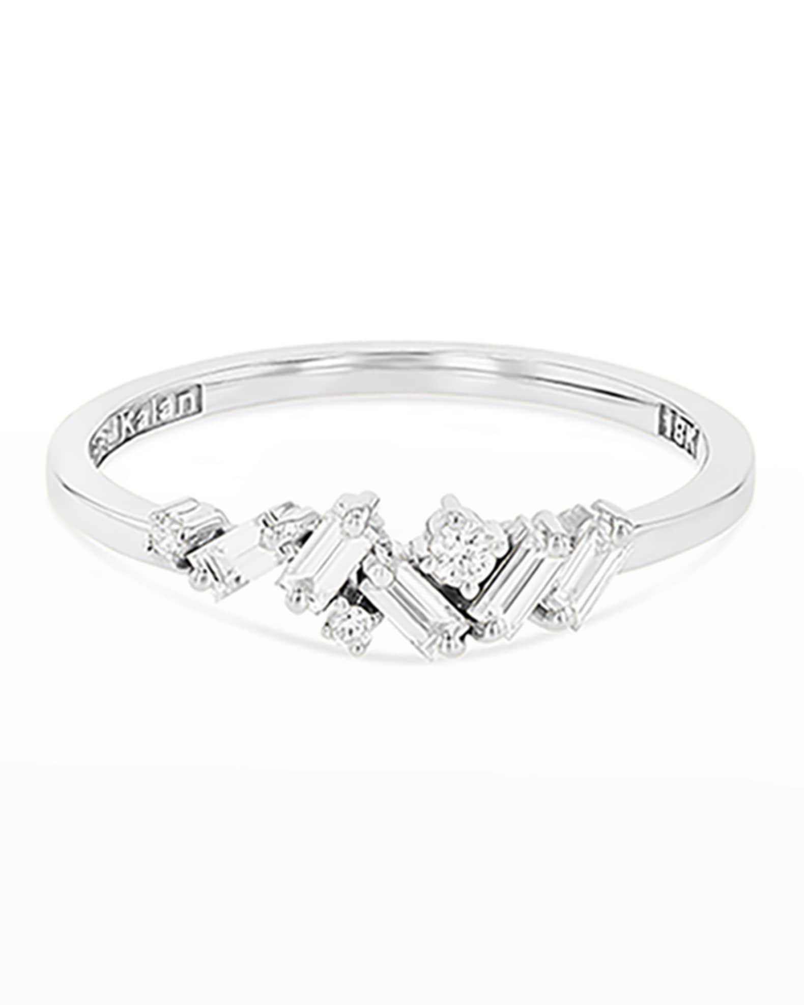 Suzanne Kalan 18k Small Sparkler White Diamond Ring Neiman Marcus