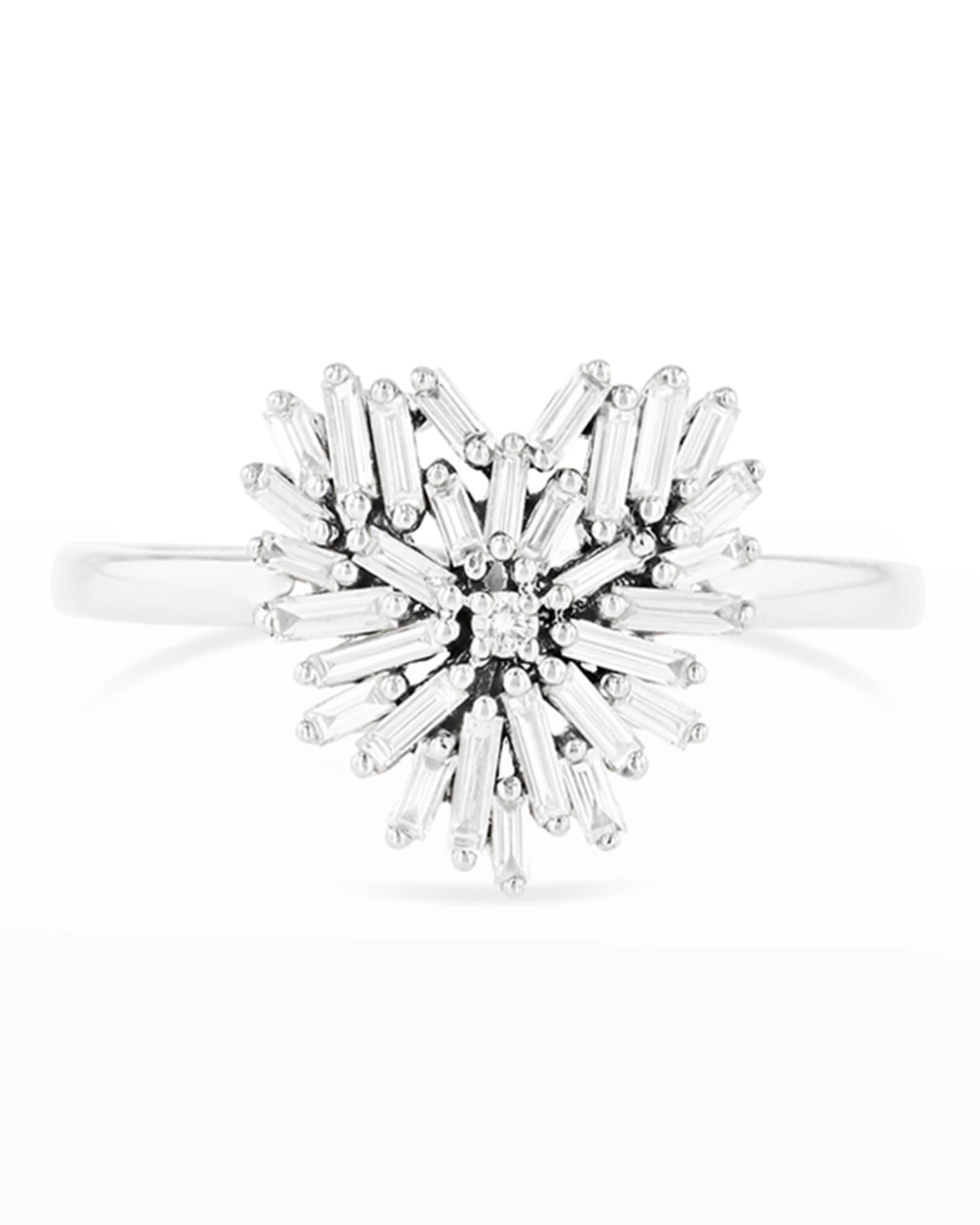 Suzanne Kalan 18k Diamond Mini Heart Ring | Neiman Marcus