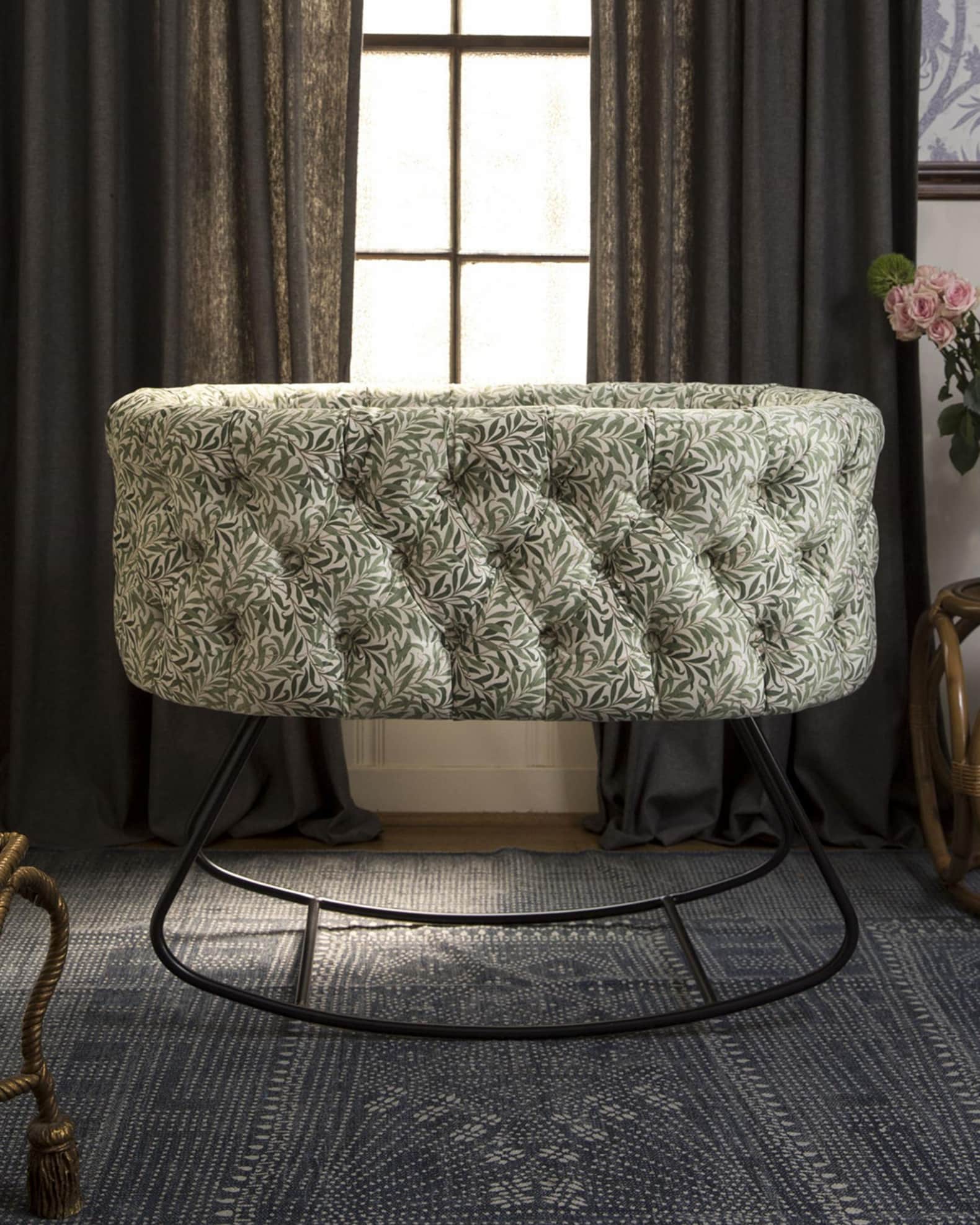 Aristot Printed Tufted Bassinet With Dondolo Base Neiman Marcus