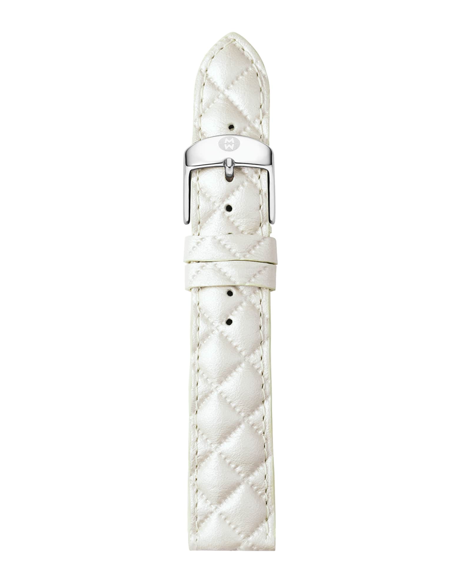 Quilted leather watch strap outlet