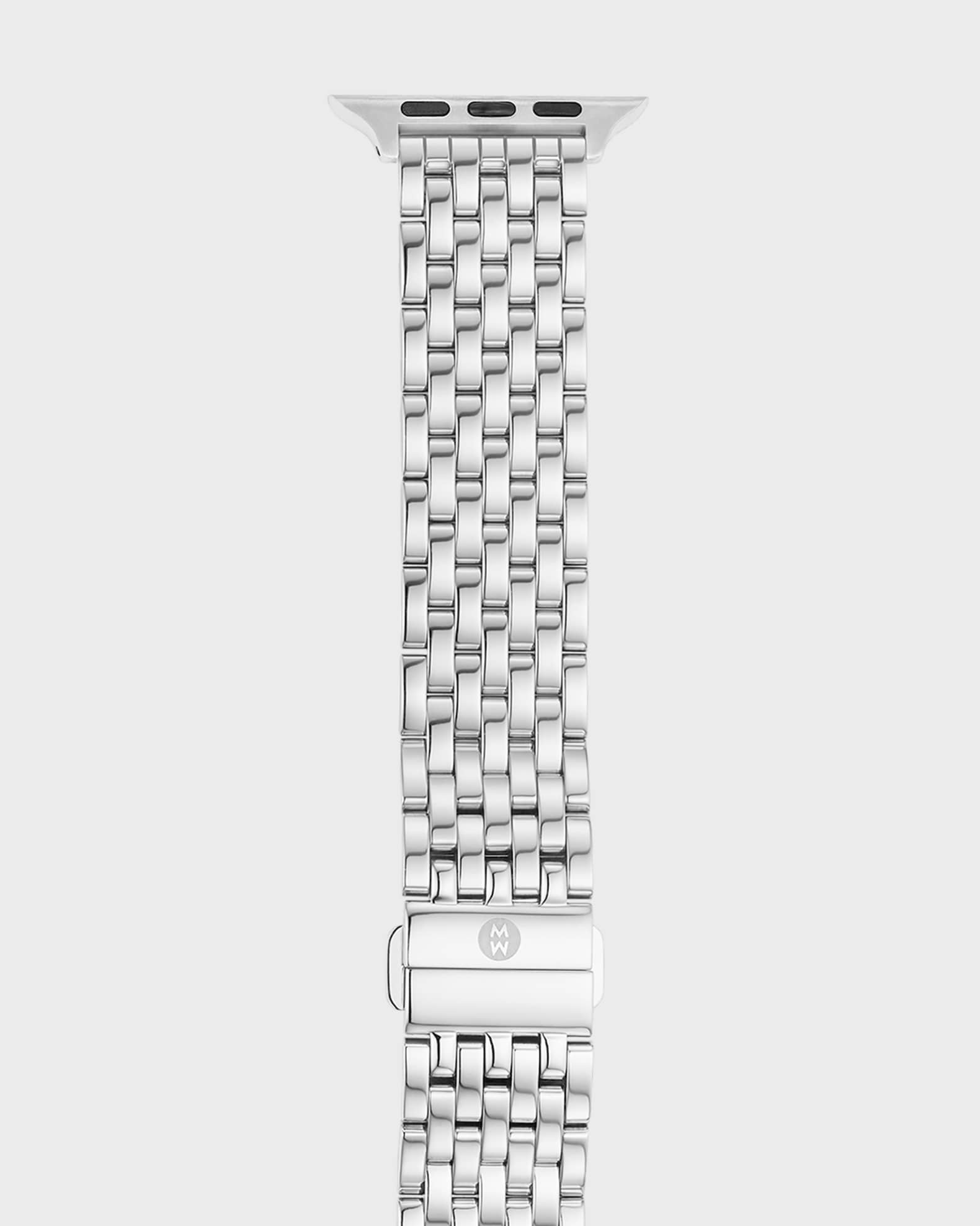 MICHELE 7Link Stainless Steel Bracelet for Apple Watch, Silver