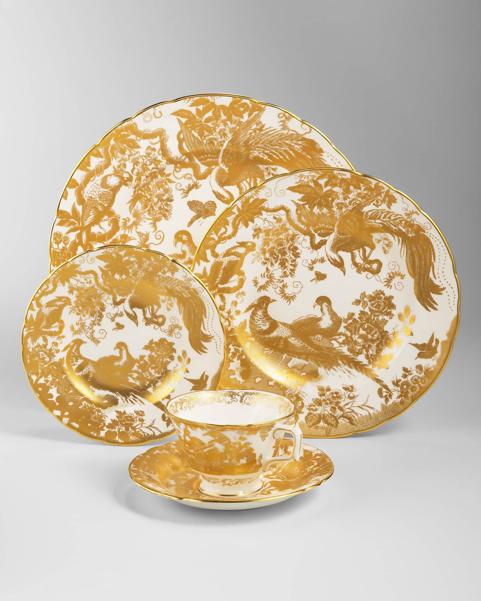 Gold Aves Rim Soup Plate 1