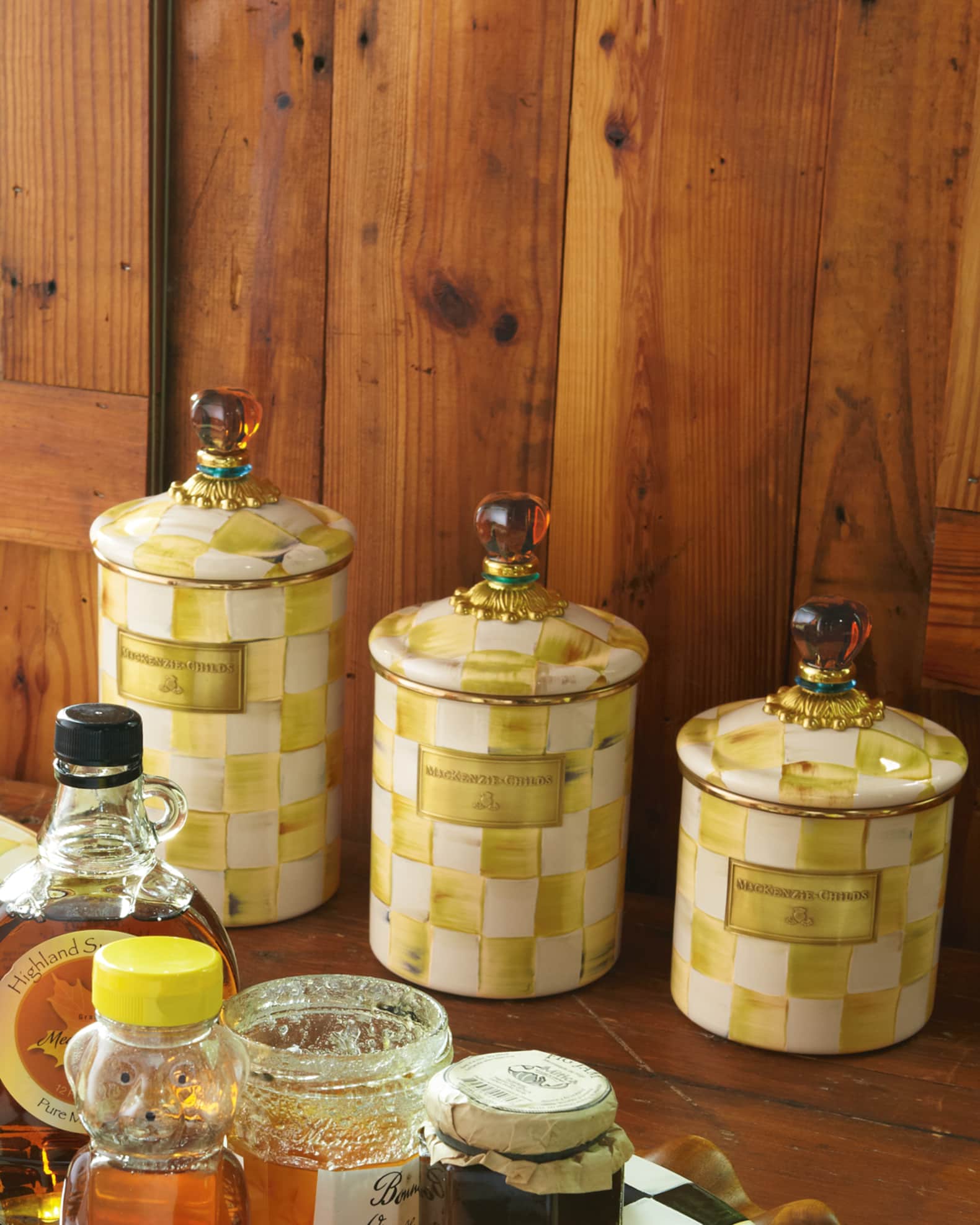 Parchment Check Medium Canister 1