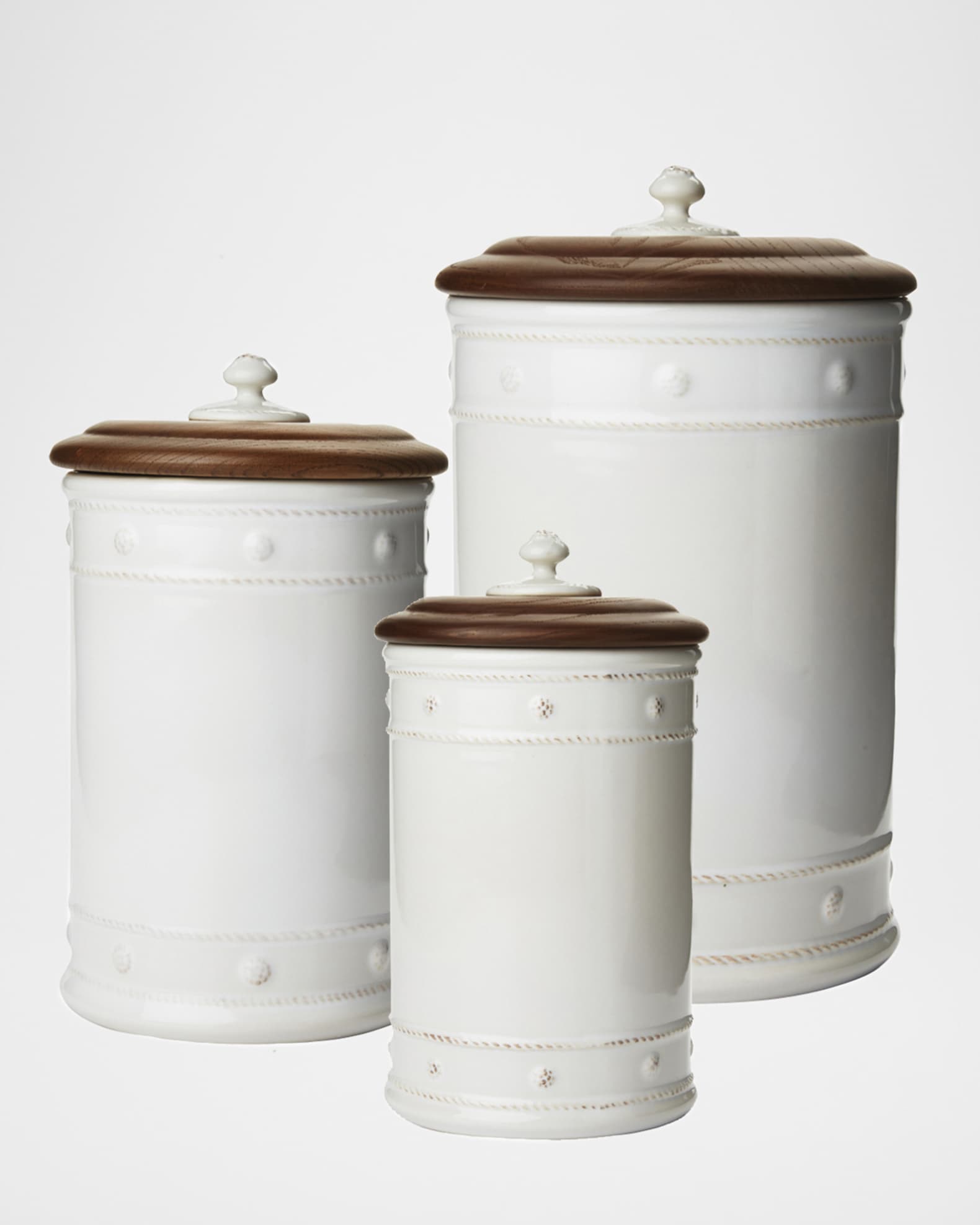 Berry & Thread 13" Canister with Wooden Lid 1