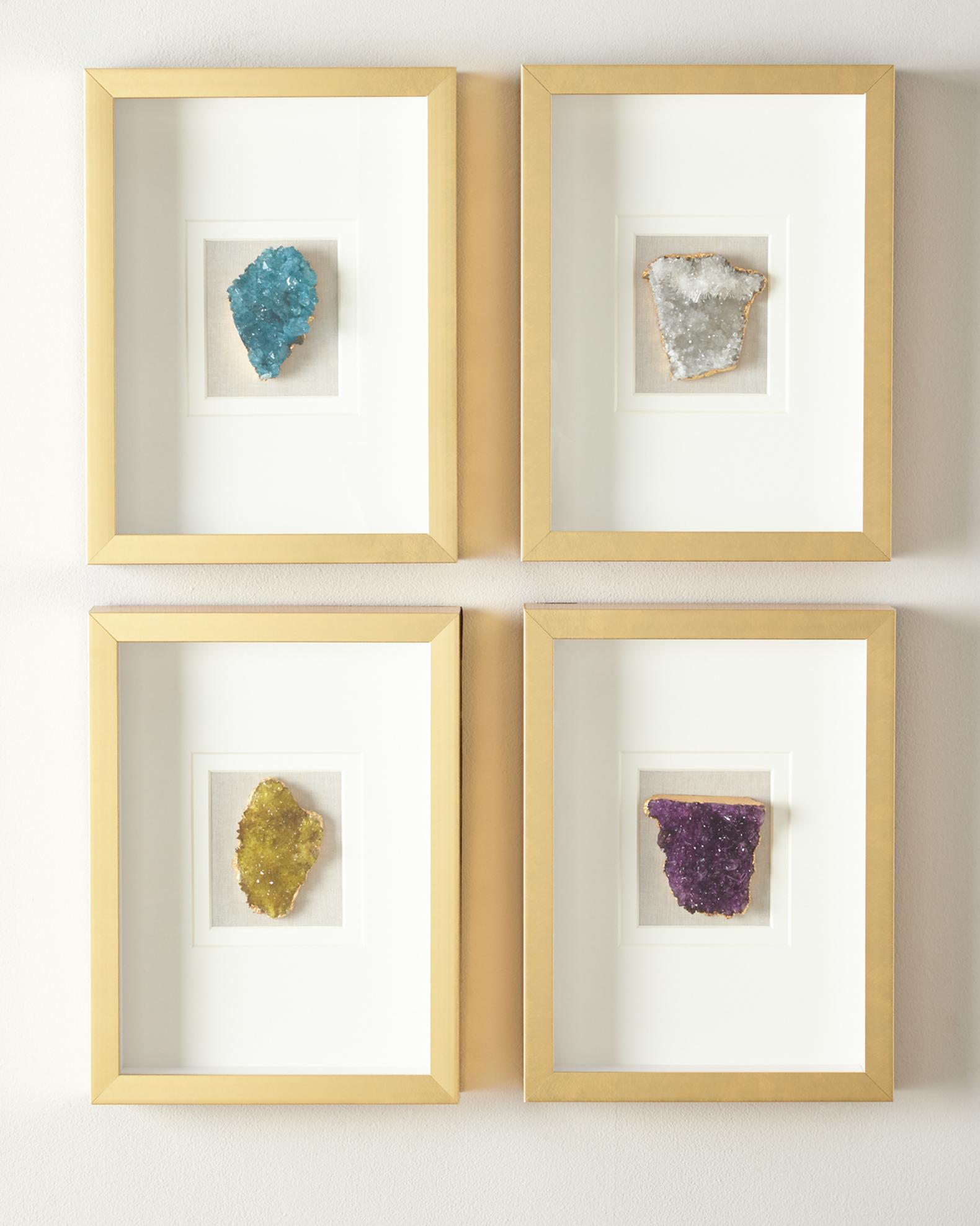 Natural Crystal In Golden Frame Art Collection | Neiman Marcus