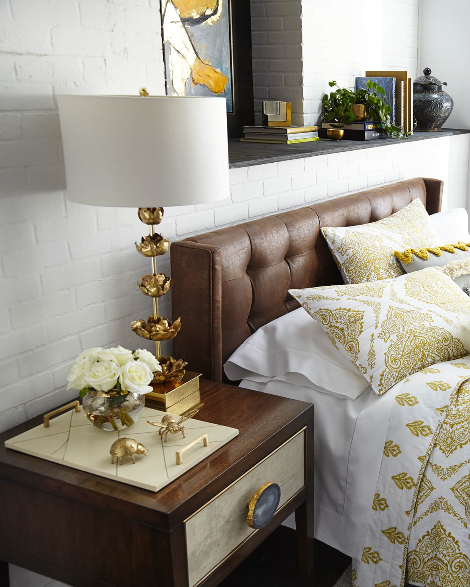 Patterson tufted platform king bed deals