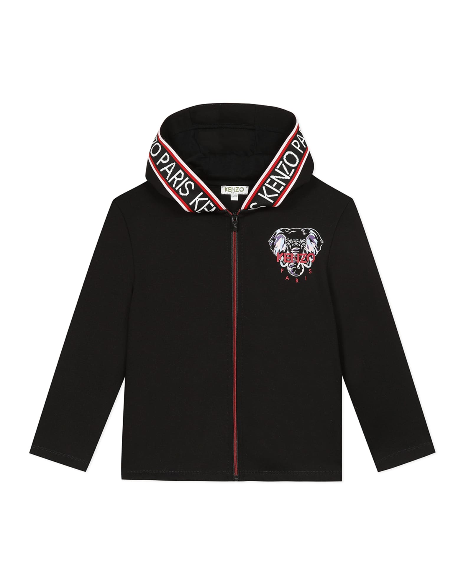 Girl's Logo Taped Milano Hooded Zip-Front Jacket | Neiman Marcus