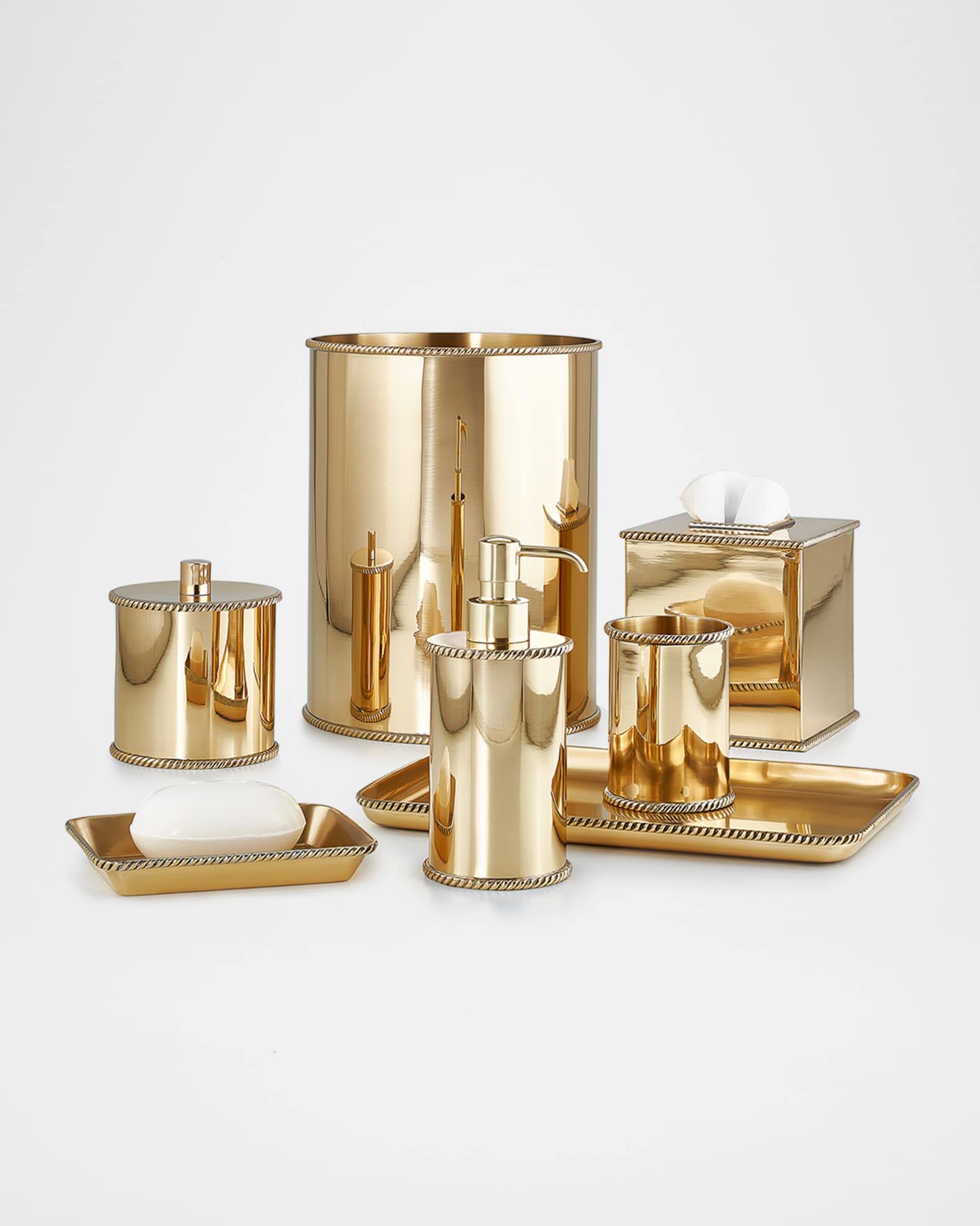 Corda Polished Brass Bath Accessories Collection Neiman Marcus