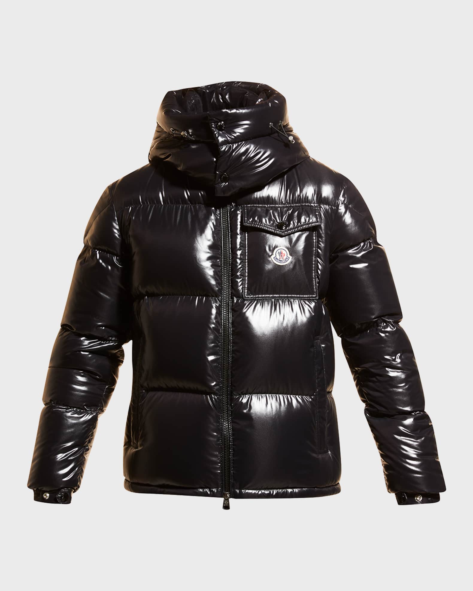 Moncler mens montbeliard shiny discount puffer jacket