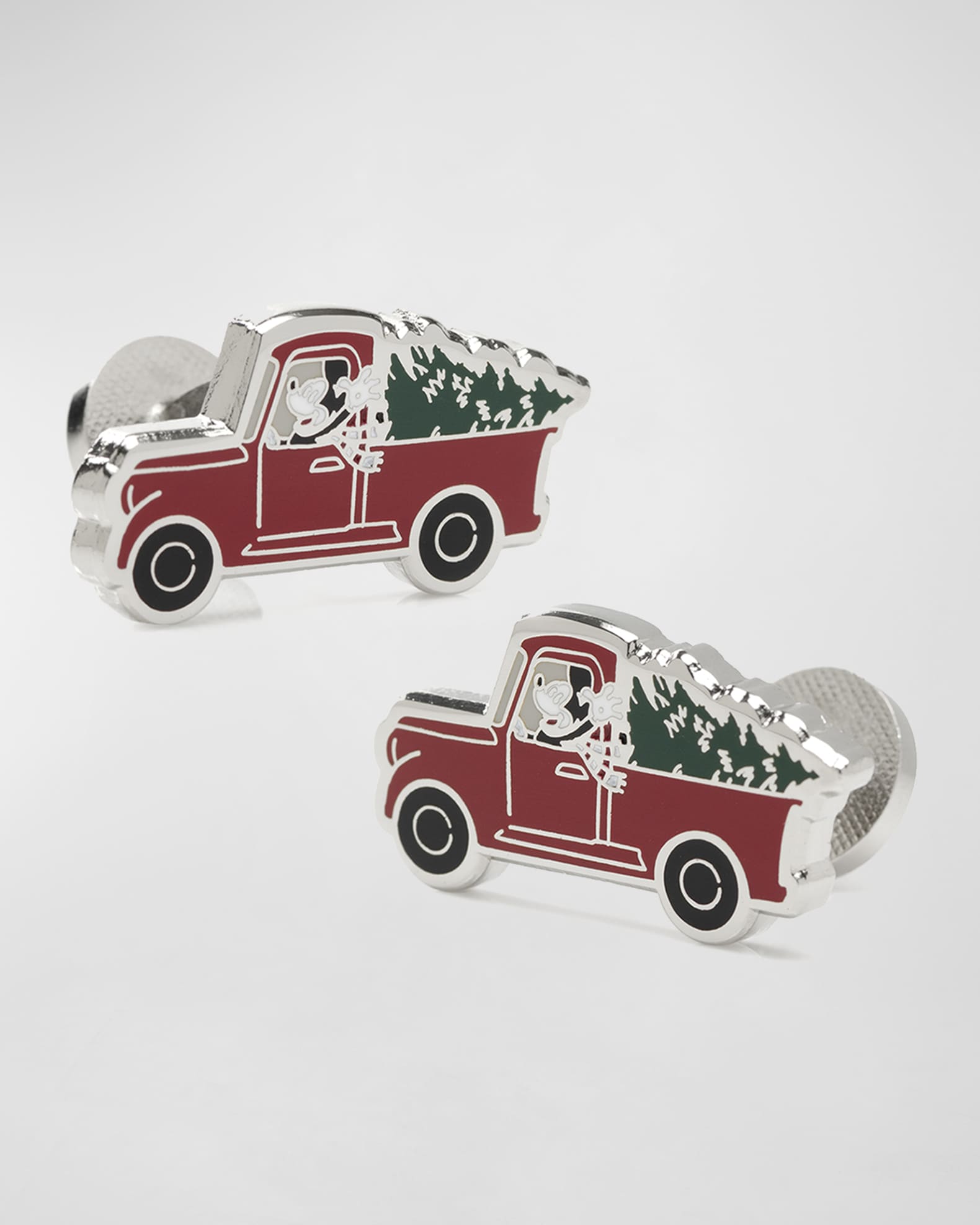 Men's Mickey Mouse Holiday Truck Cufflinks 0