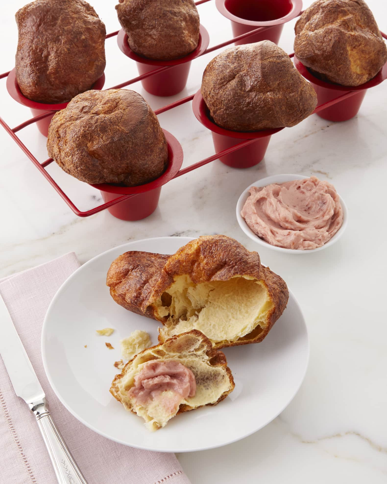 Popovers with Strawberry Butter