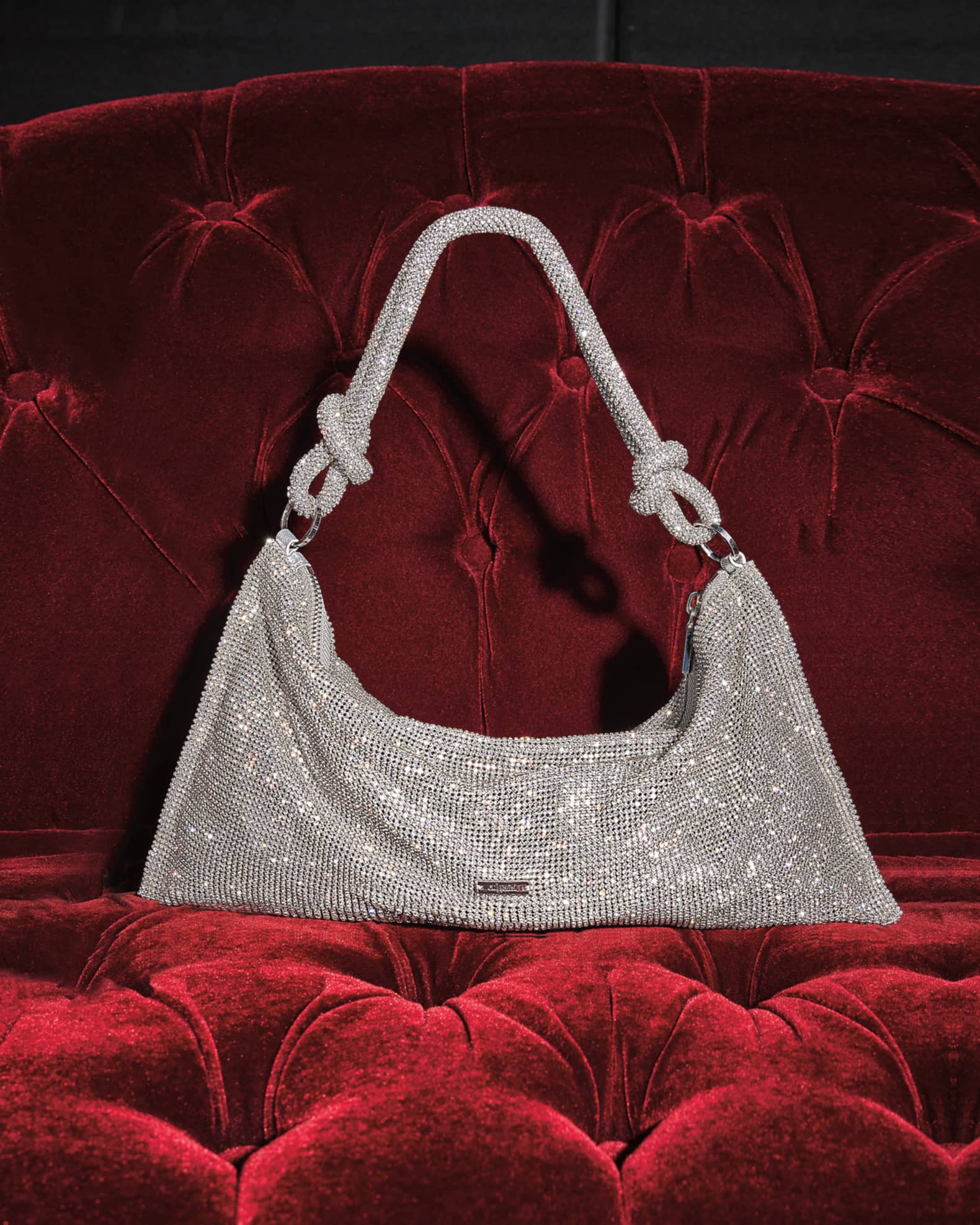 Hera Knotted Rhinestone Mini Shoulder Bag
