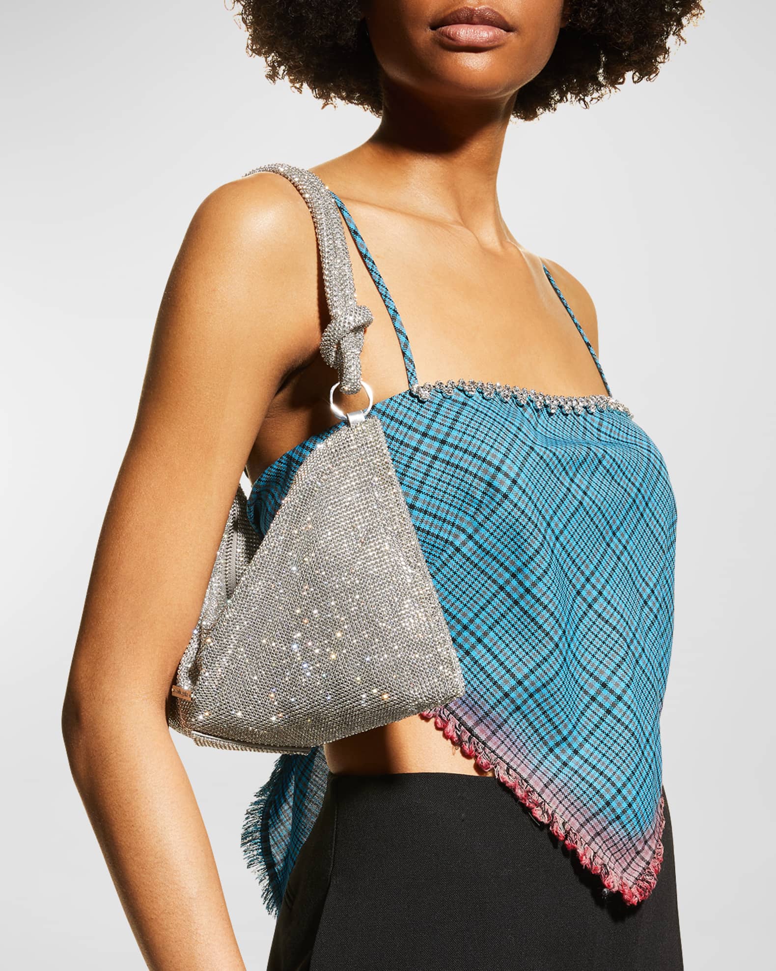 Cult Gaia Hera Knotted Rhinestone Mini Shoulder Bag Neiman Marcus