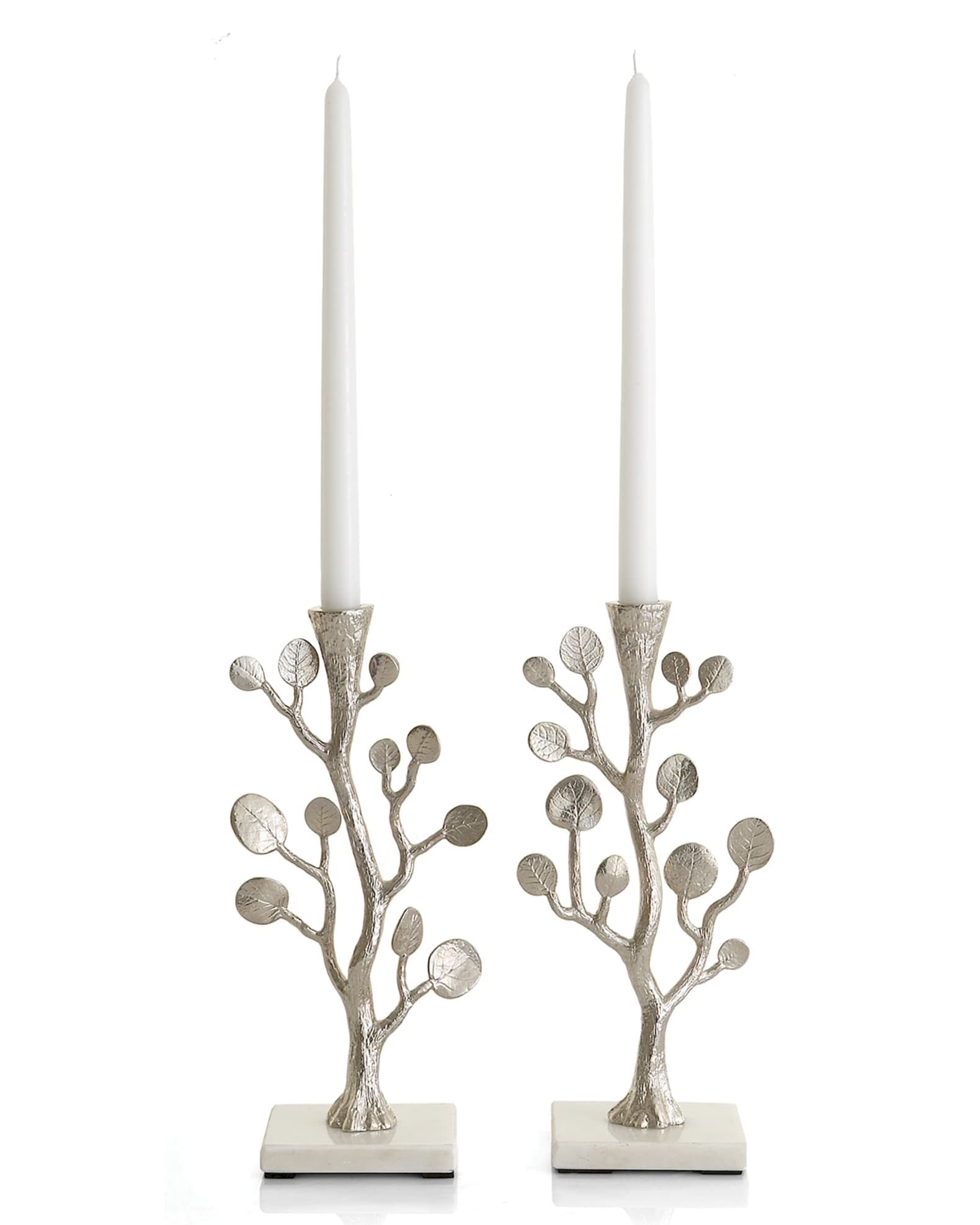 Botanical Leaf Candleholders, Set of 2 1