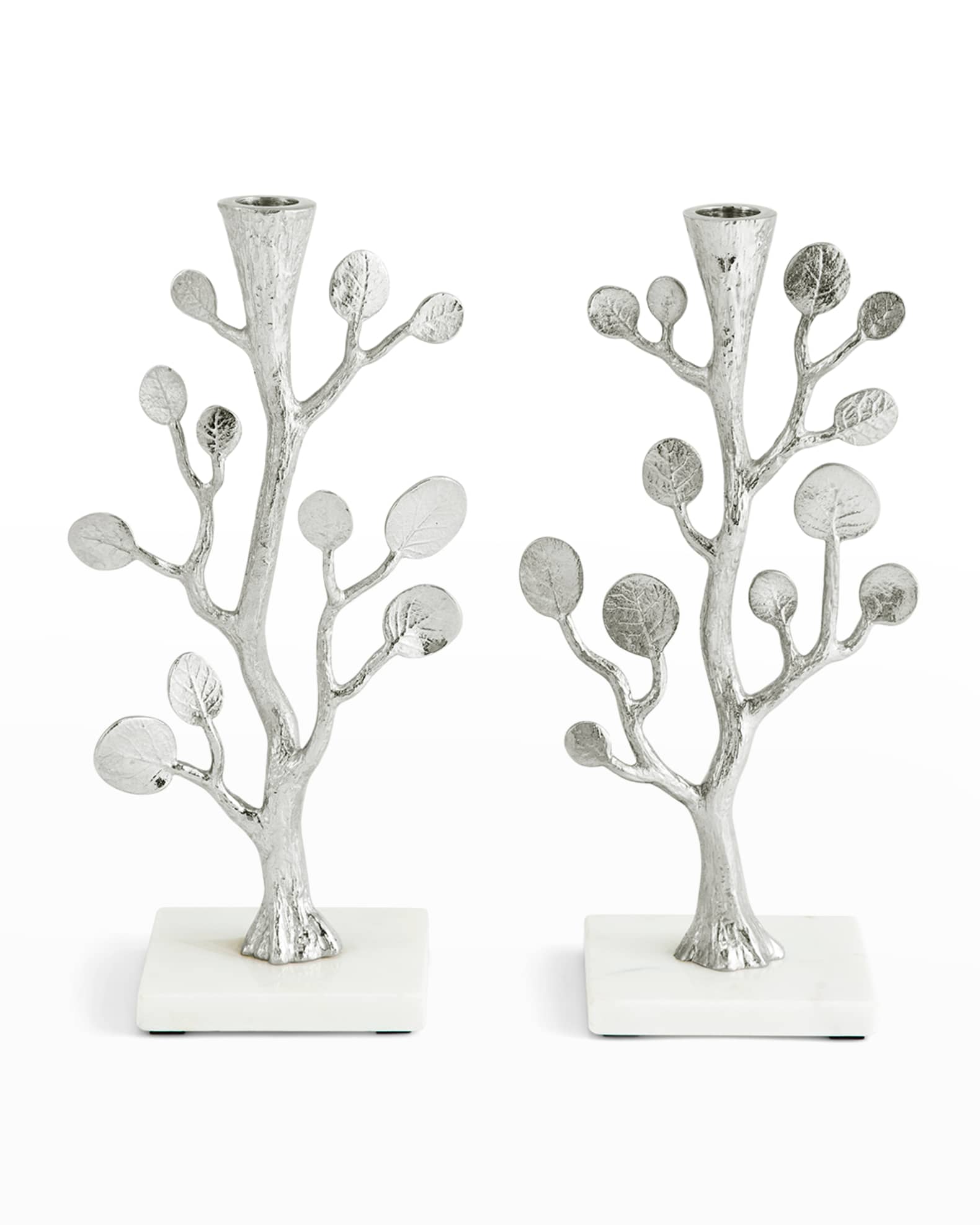 Botanical Leaf Candleholders, Set of 2 0
