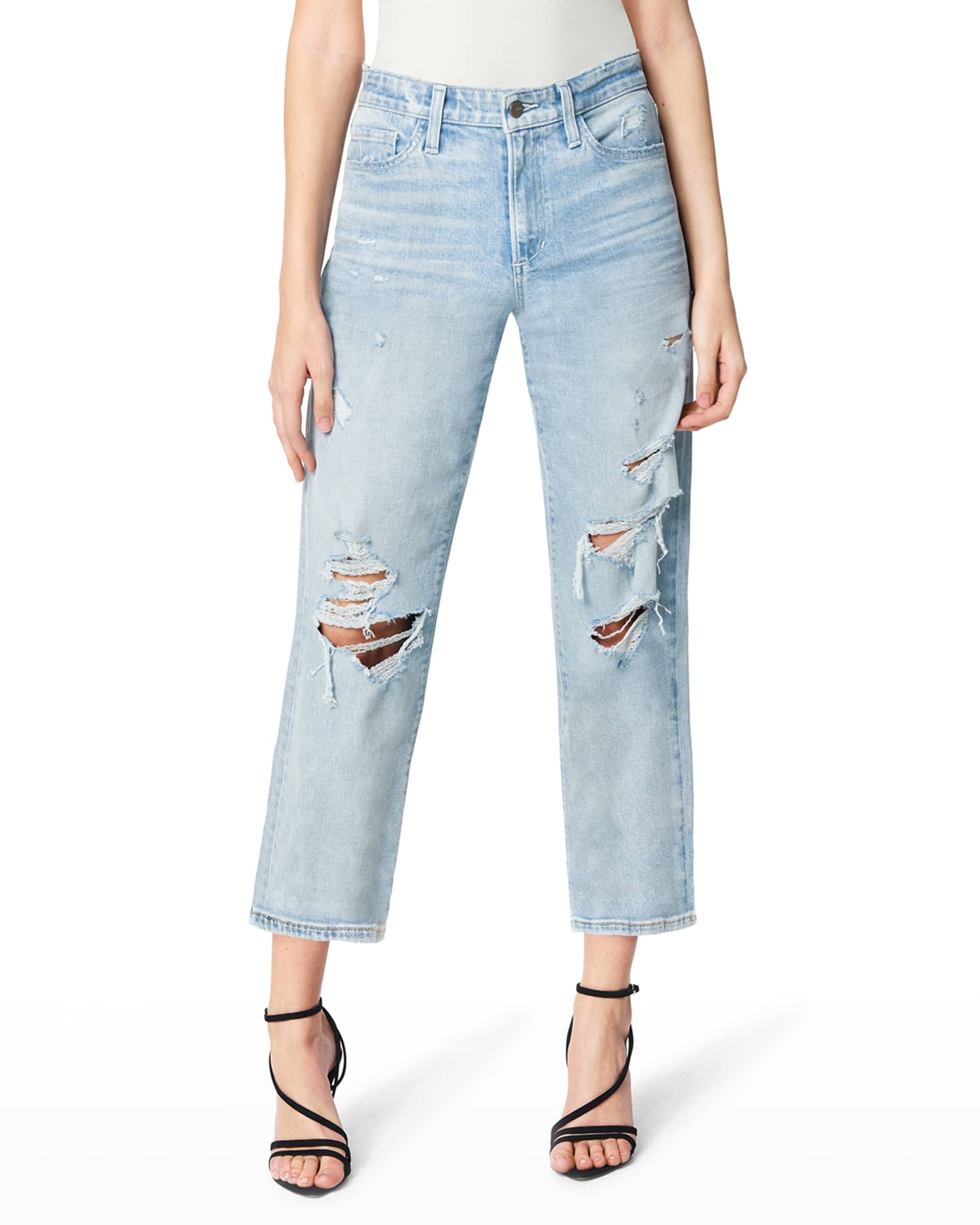 Joe's Jeans The Scout Distressed Cropped Boyfriend Jeans Neiman Marcus
