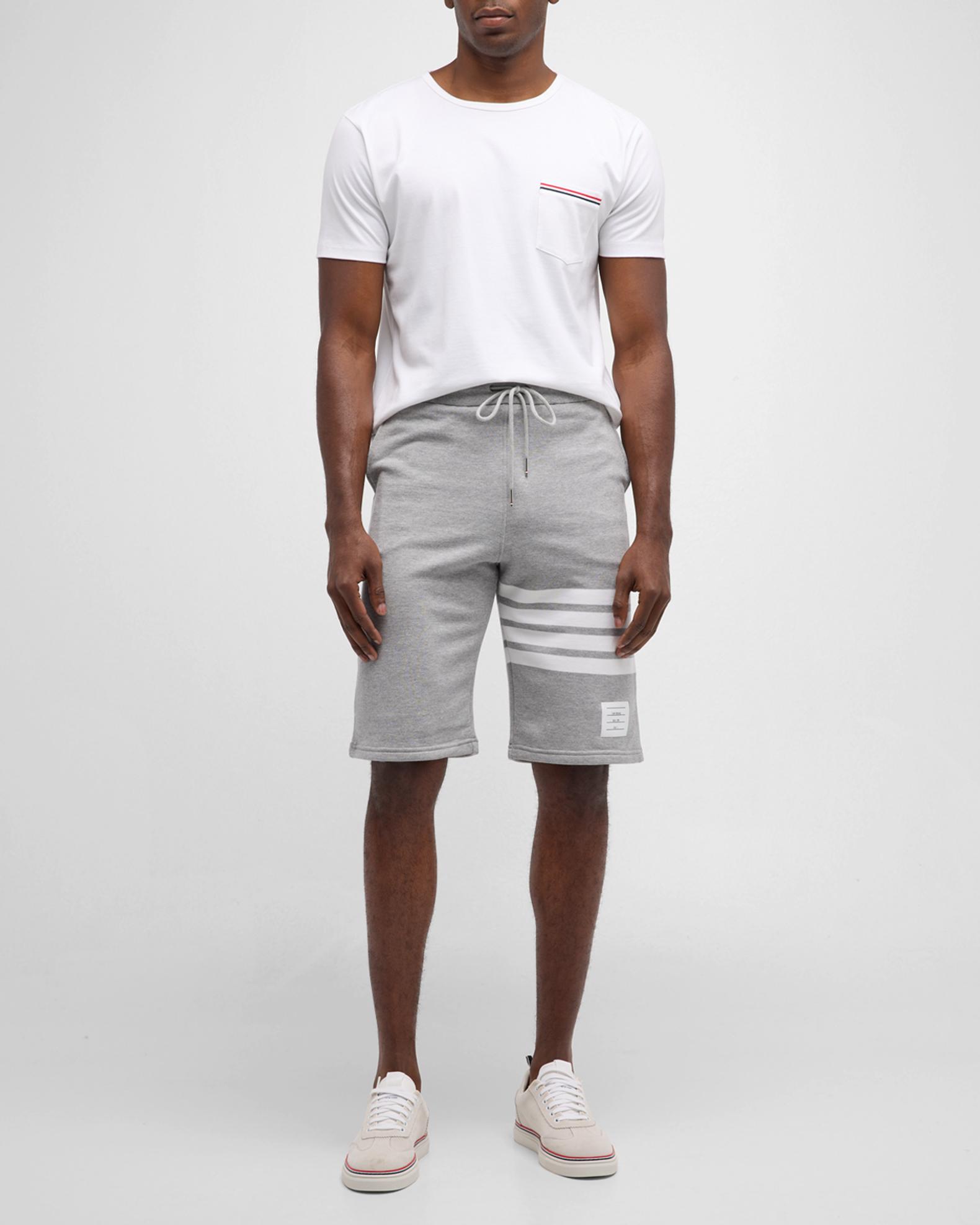 Thom Browne Men's 4-Bar Basic Terry Sweat Shorts | Neiman Marcus