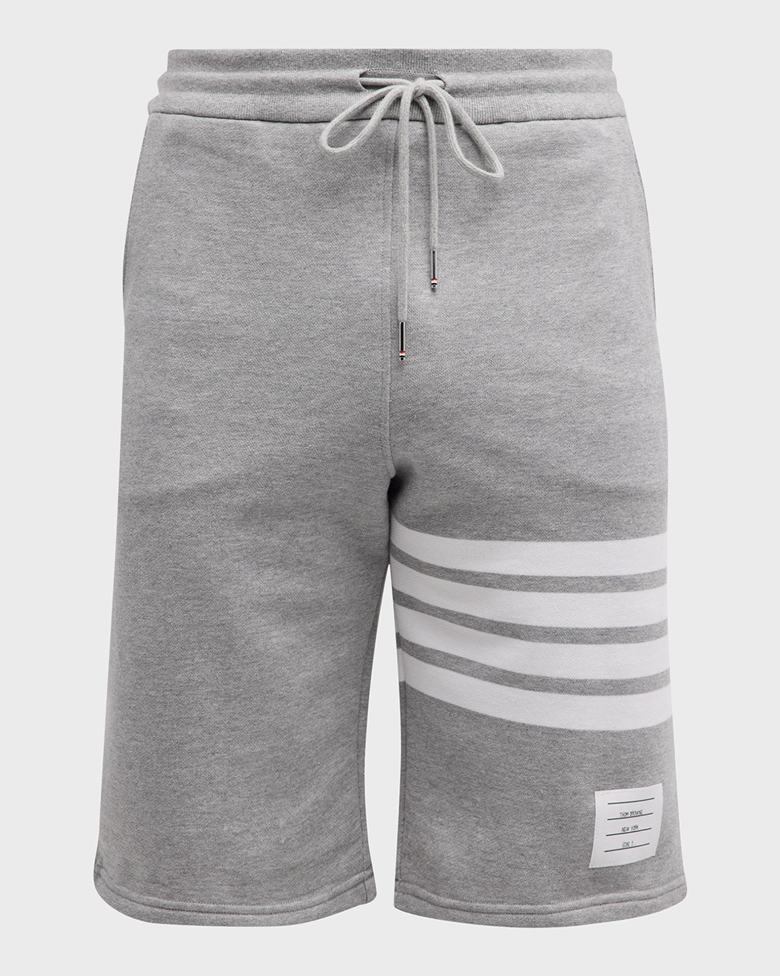 Thom Browne Men's 4-Bar Basic Terry Sweat Shorts | Neiman Marcus