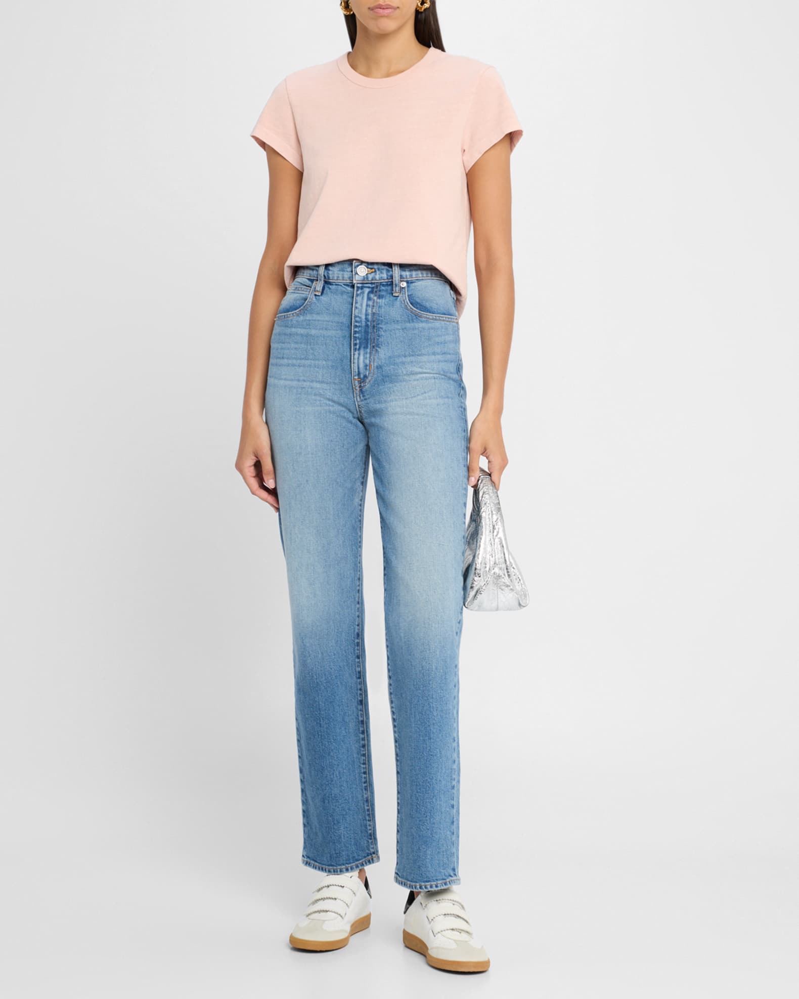 London High-Rise Straight-Leg Jeans 1