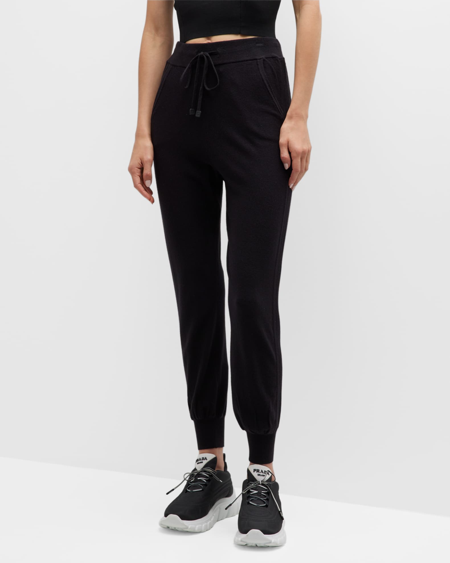 Blanc Noir Portola Banded-Hem Jogger Pants | Neiman Marcus