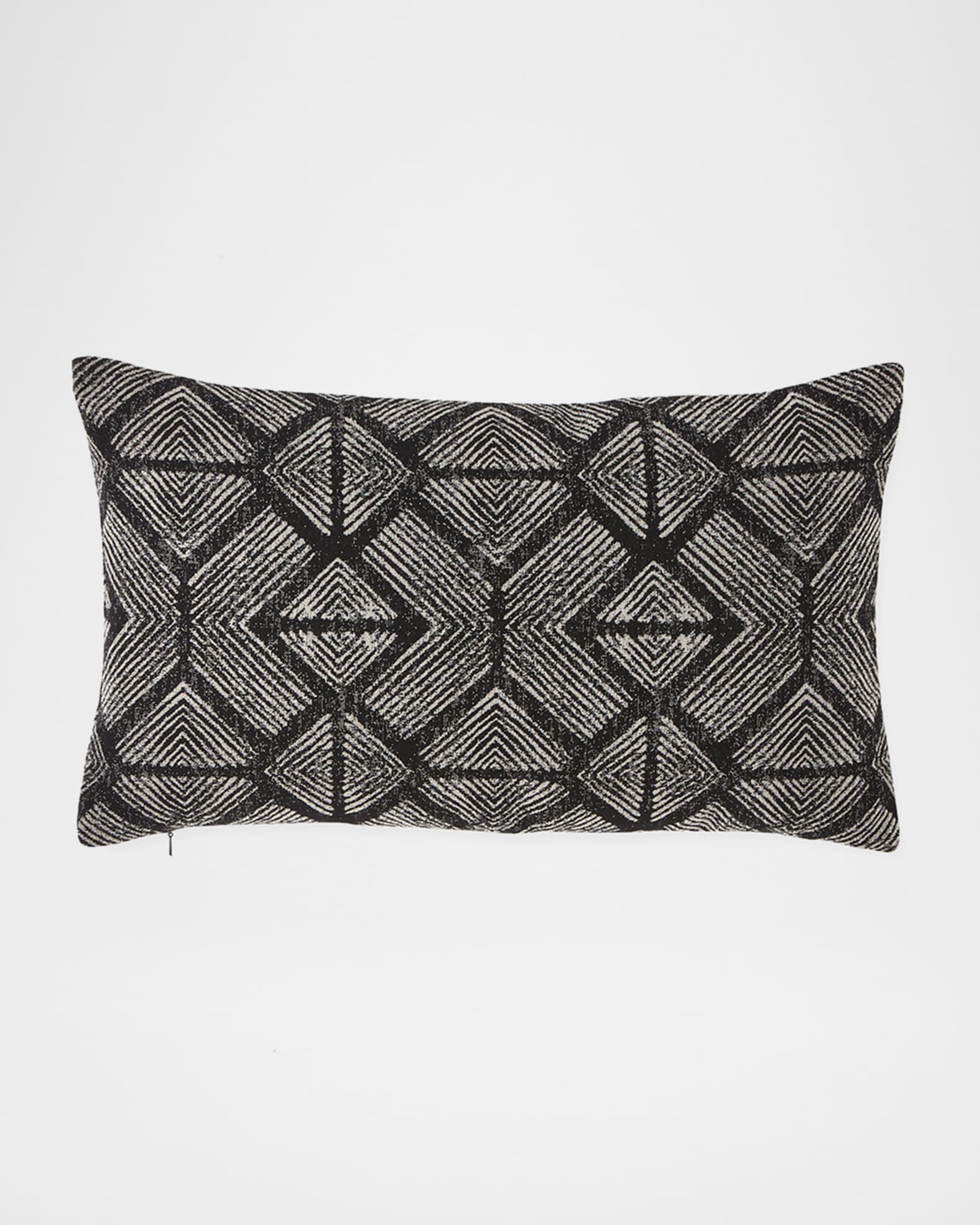 Bakuba Lumbar Ebony Sunbrella Pillow 0
