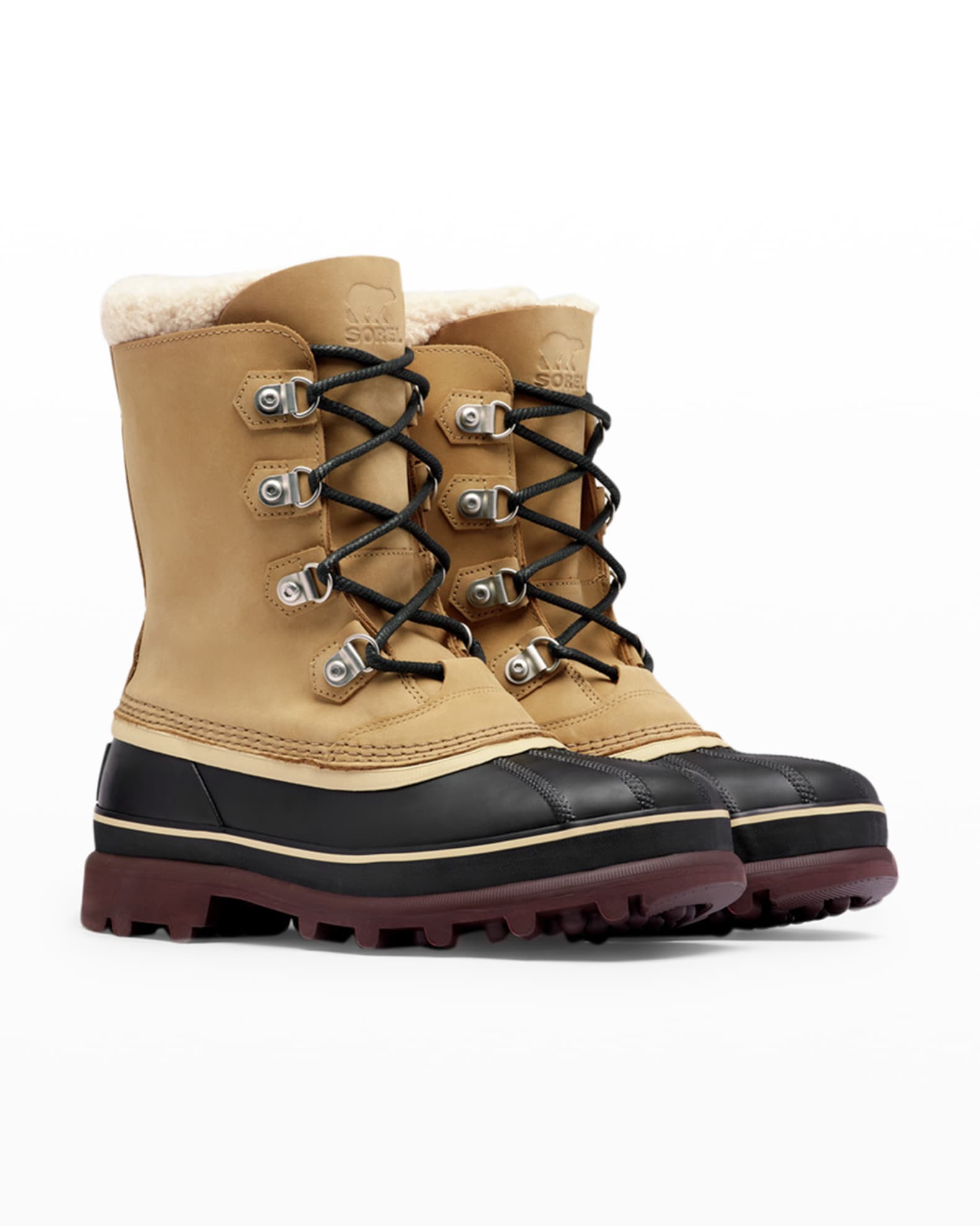 sorel caribou mens leather waterproof boots