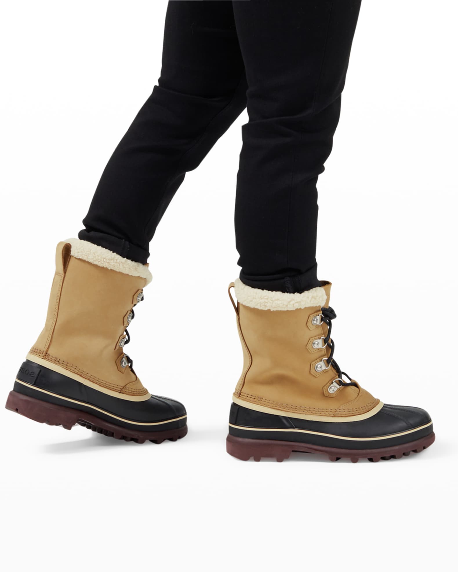 sorel caribou mens leather waterproof boots