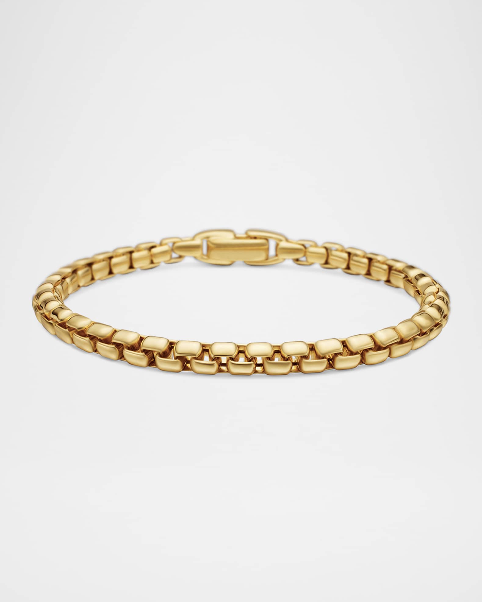 Men's Box Chain Bracelet in 18k Gold 0