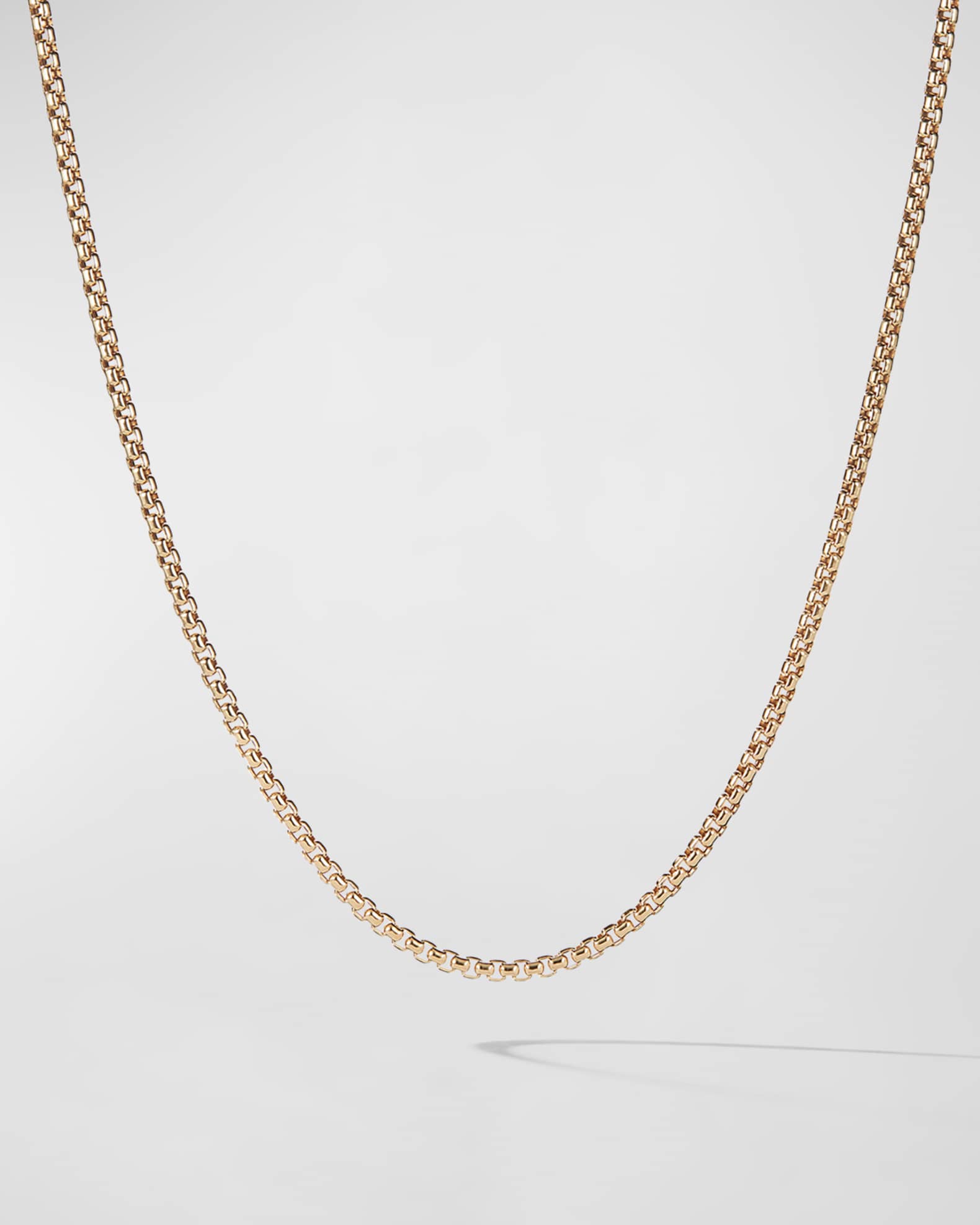 Men's Box Chain Necklace in 18K Gold, 2.7mm, 20"L 0
