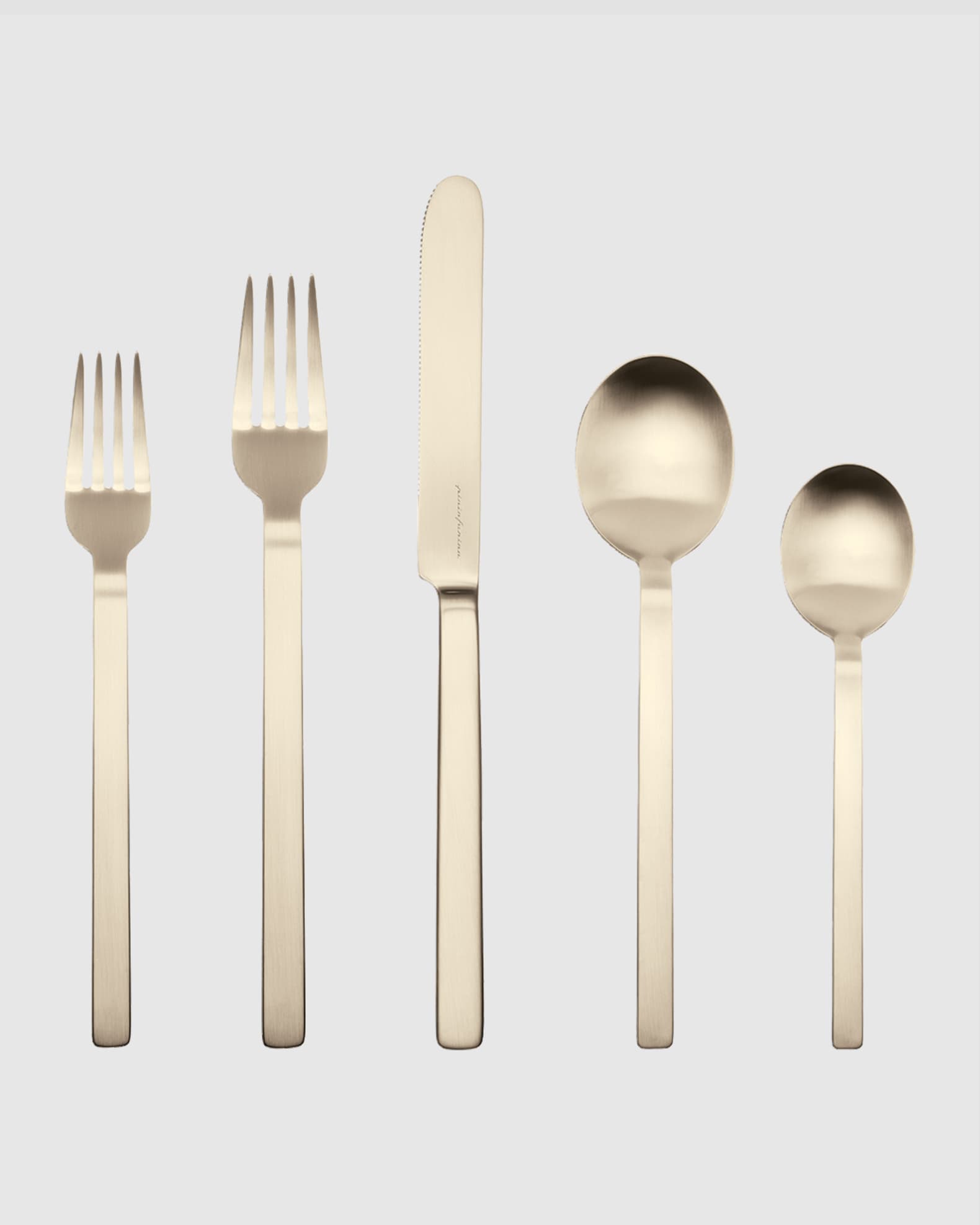 Stile Ice Oro Nero 5-Piece Flatware Set 0