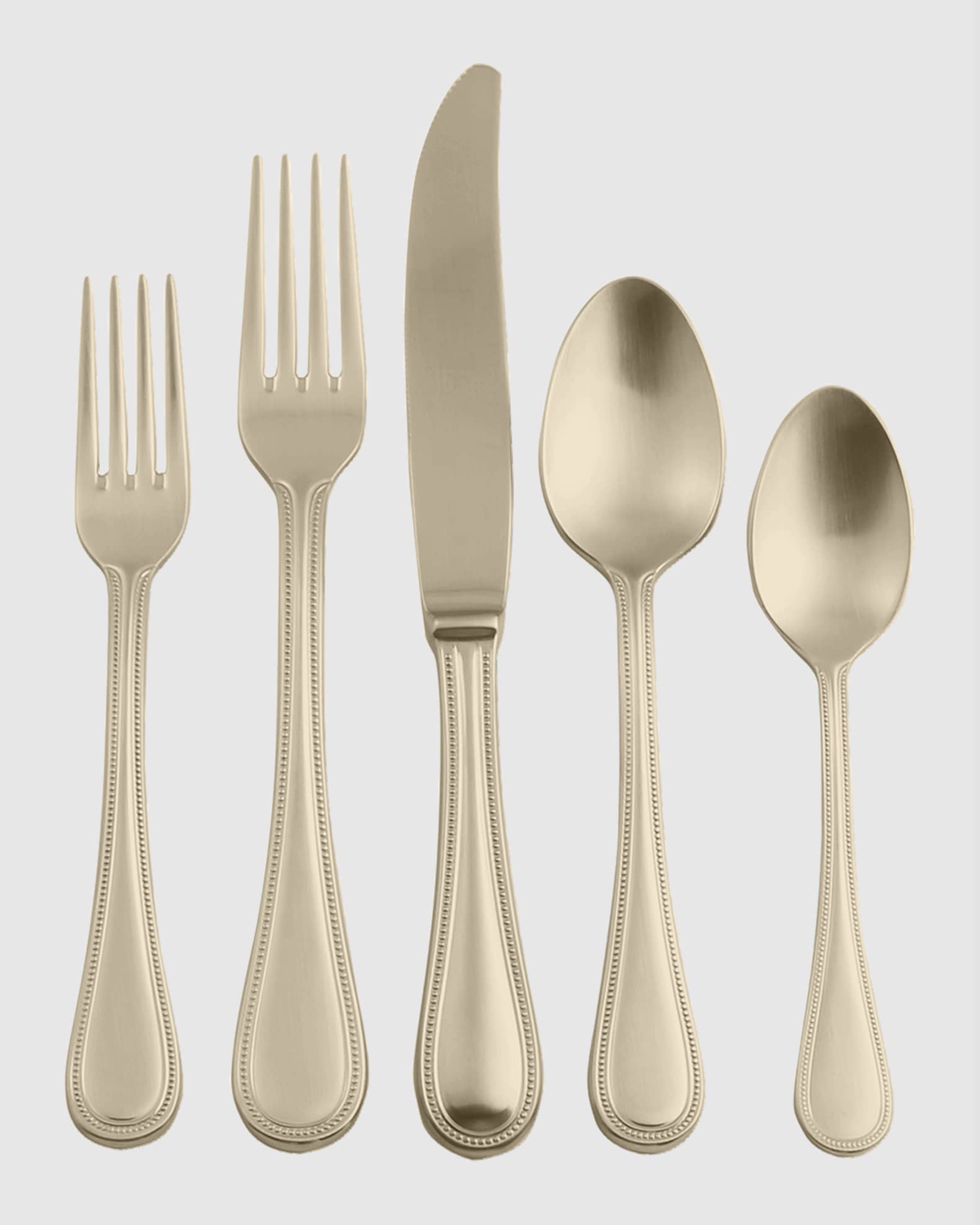 Perla Ice Champagne 5-Piece Flatware Set 0