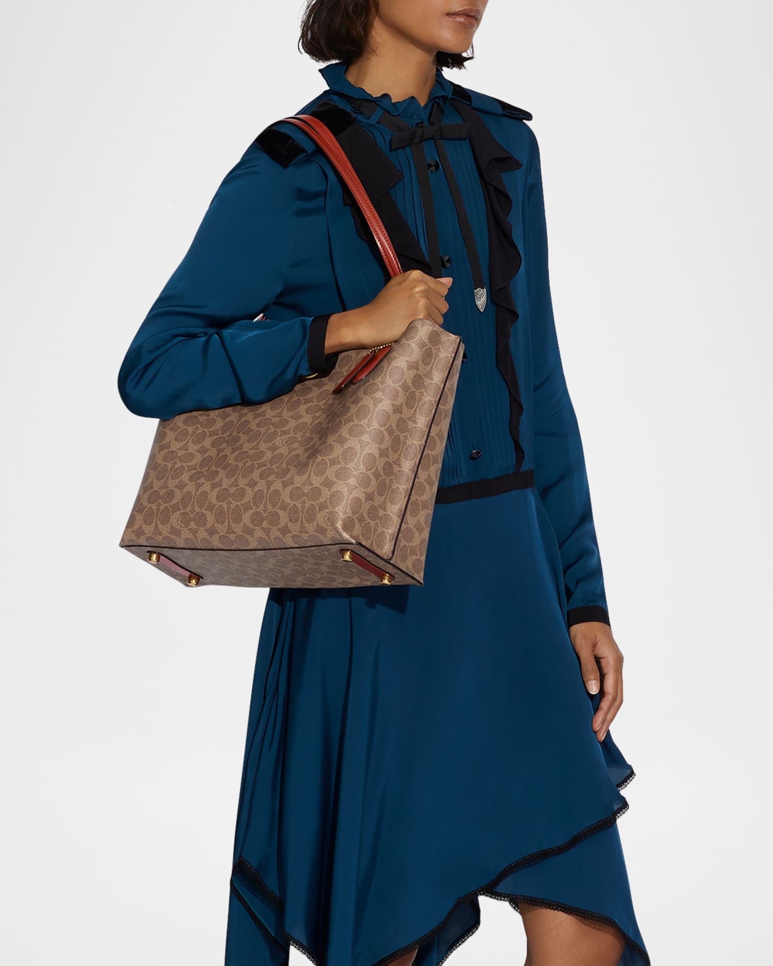 Coach Willow Logo Print Tote Bag Neiman Marcus