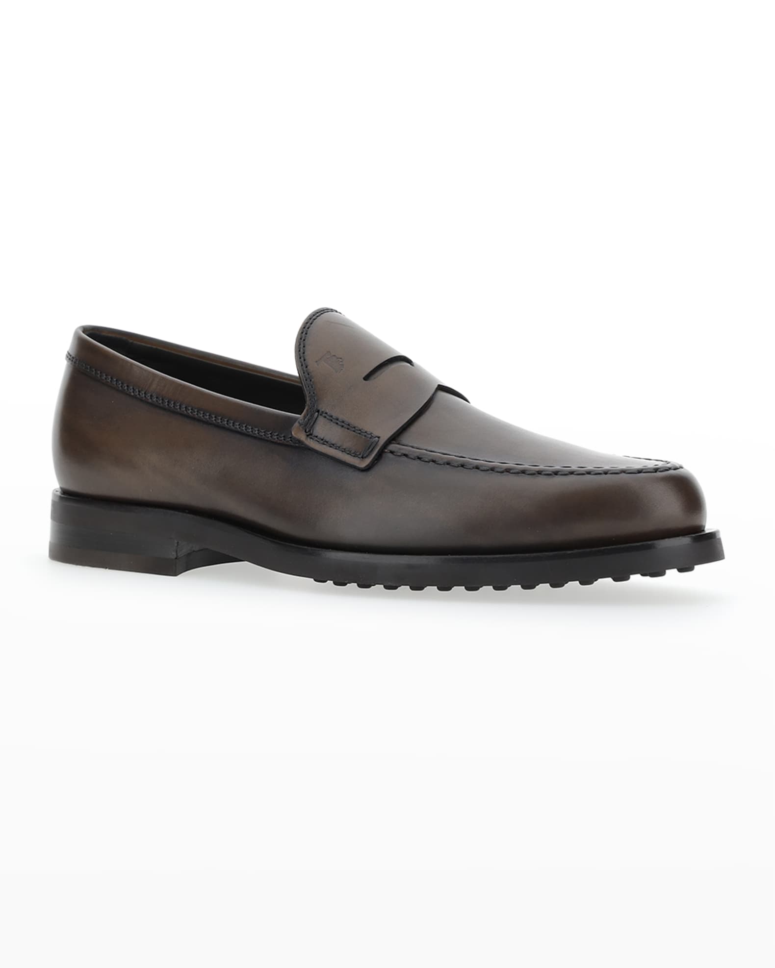 Men's Lincoln Penny Loafer In Brown 'Rich Mahogany' Leather - Thursday