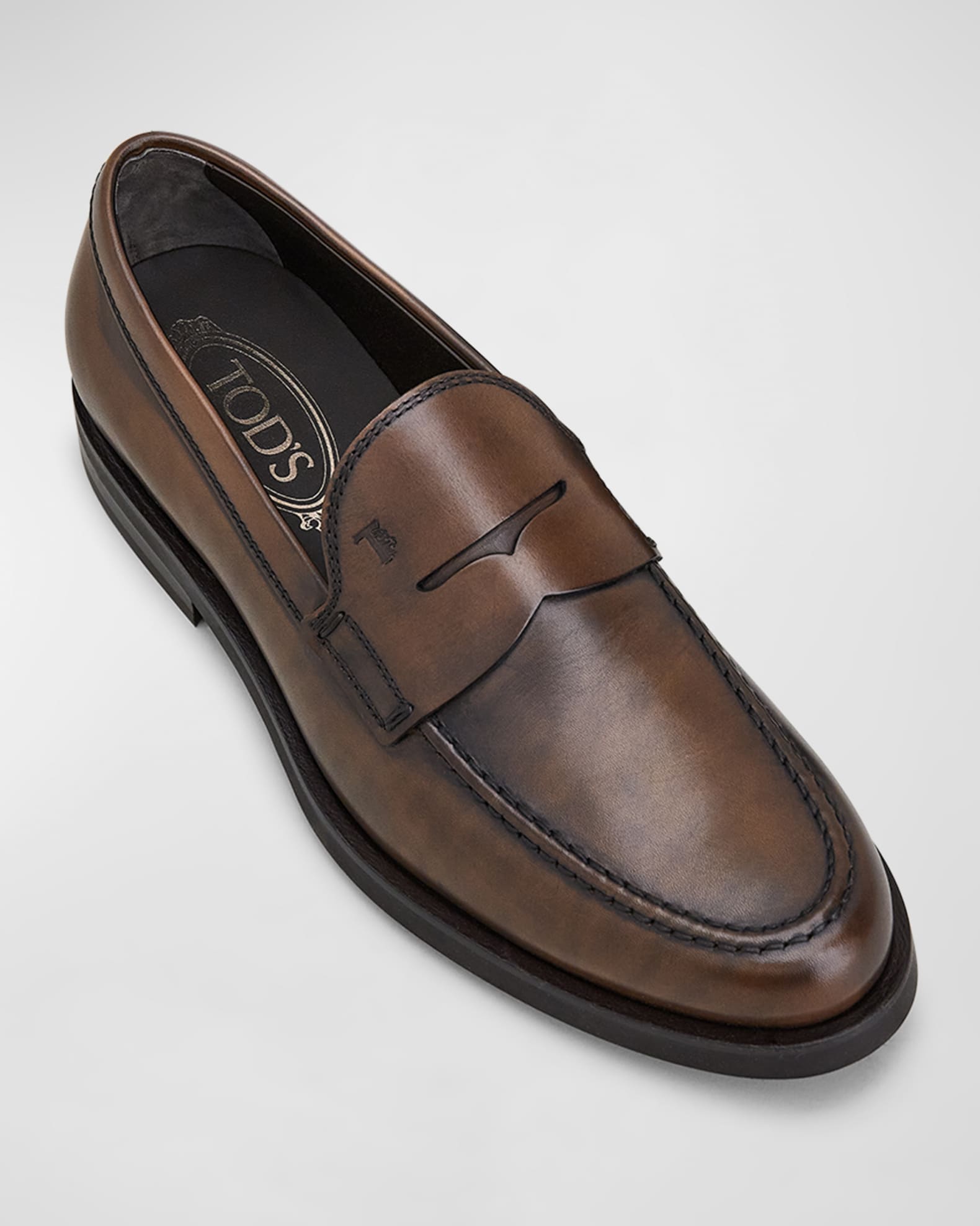 Tod's Men's Penny Leather Slip-On Loafers | Neiman Marcus