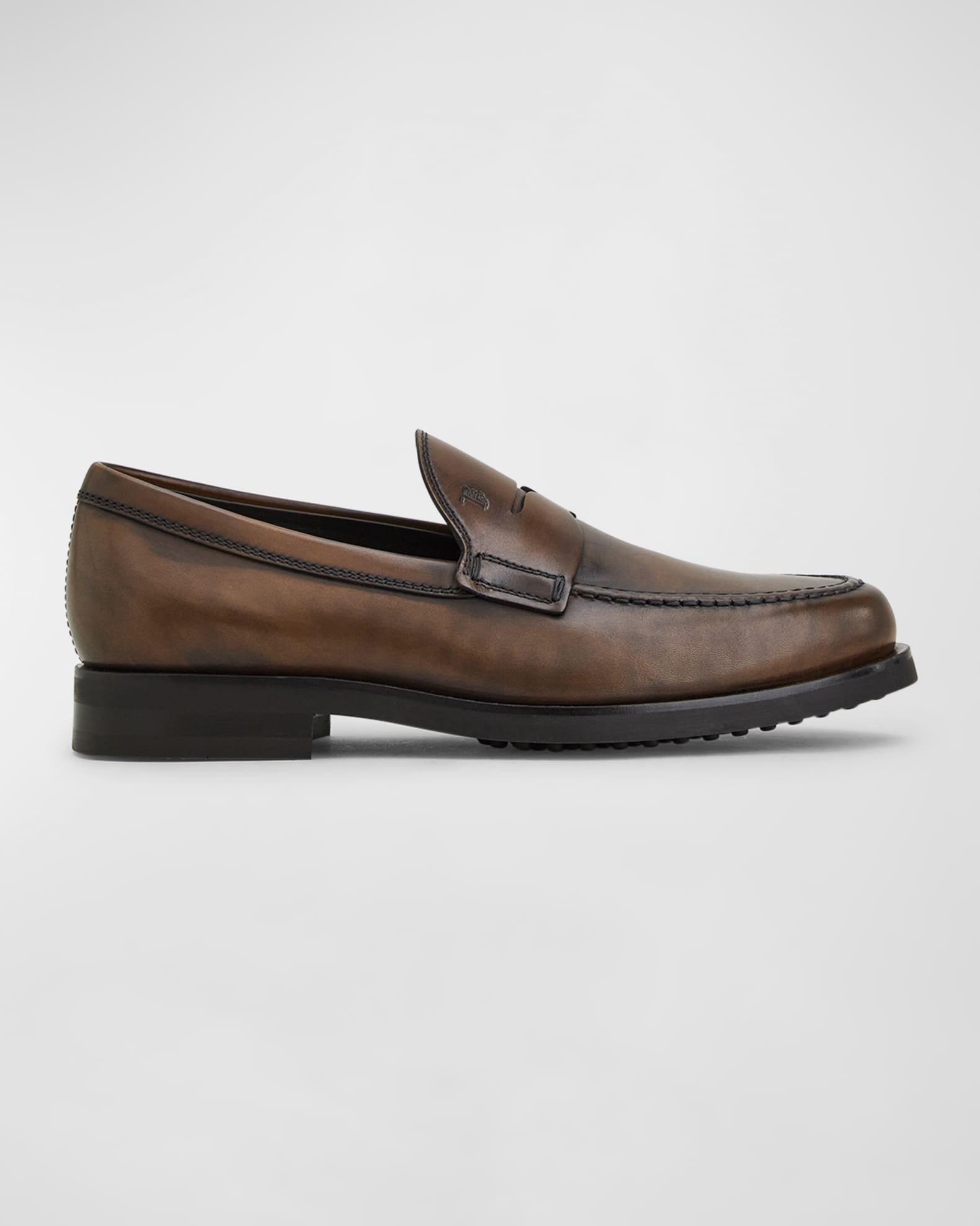 Men's Lincoln Penny Loafer In Brown 'Rich Mahogany' Leather - Thursday