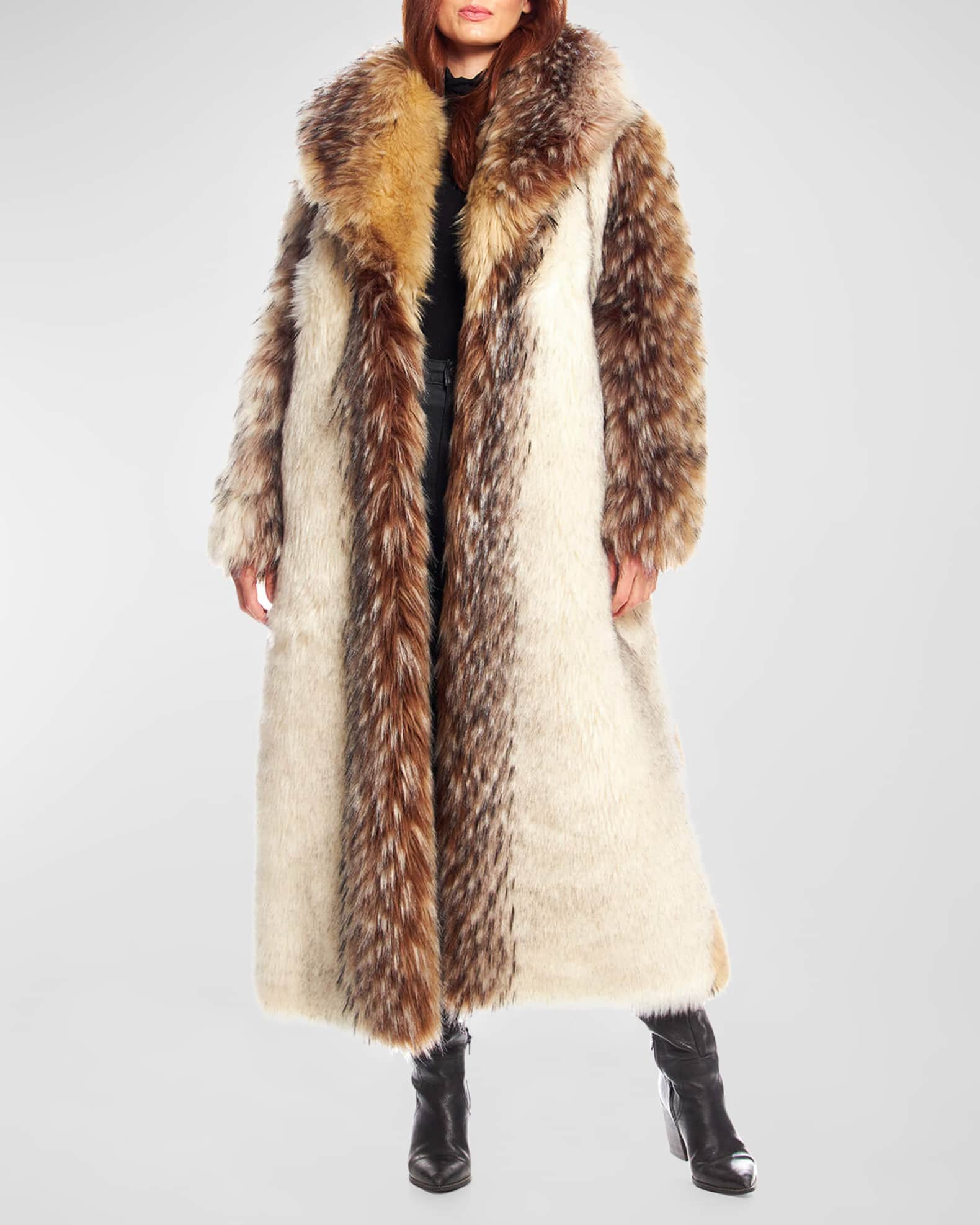 White Mink Signature Full-Length Faux Fur Coat
