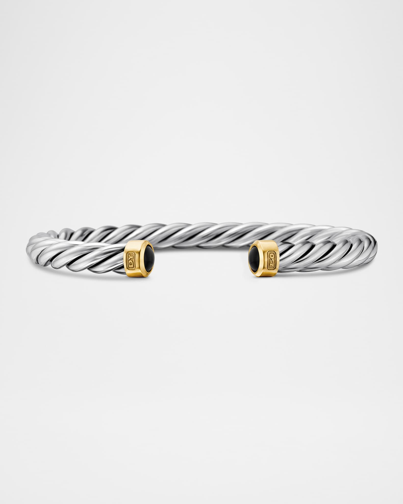6mm Men's Cable Cuff Bracelet in Silver 0